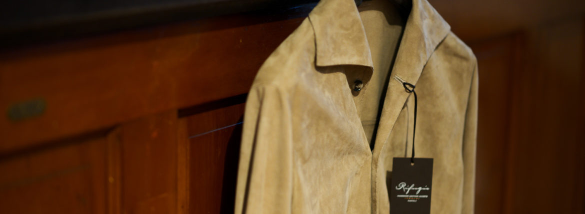 Alfredo Rifugio (アルフレード リフージオ) 20E326HM CAMOSCIO Summer Suede Leather Shirts サマースウェード レザーシャツ BEIGE(ベージュ) made in italy (イタリア製) 2020 春夏 【ご予約開始】　alfredorifujio アルフレードリフージオ 愛知 名古屋 Alto e Diritto アルト エ デリット alto e diritto アルトエデリット レザージャケット 素肌にレザー 42,44,46,48,50,52