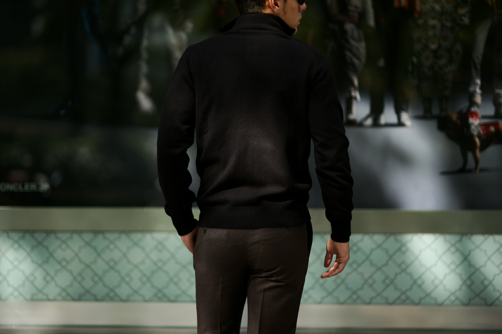 Cruciani(クルチアーニ) Cashmere Zip Up Cardigan (カシミヤ ジップアップ カーディガン) Cashmere 100% ハイゲージ カシミヤニット カーディガン BLACK (ブラック・400002) made in italy (イタリア製) 2019 秋冬新作  愛知 名古屋 altoediritto アルトエデリット