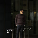 Cuervo(クエルボ) Sartoria Collection (サルトリア コレクション) John (ジョン) 12G WOOL (12ゲージウール) タートルネック セーター BROWN (ブラウン)  MADE IN JAPAN (日本製) 2019 秋冬新作のイメージ