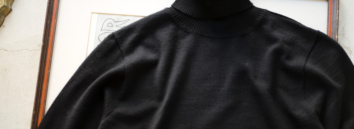 Cuervo (クエルボ) Sartoria Collection (サルトリア コレクション) John(ジョン) Turtle Neck Sweater (タートルネックセーター) ウールニット セーター BLACK (ブラック) MADE IN JAPAN (日本製) 2019 秋冬新作 愛知 名古屋 altoediritto アルトエデリット