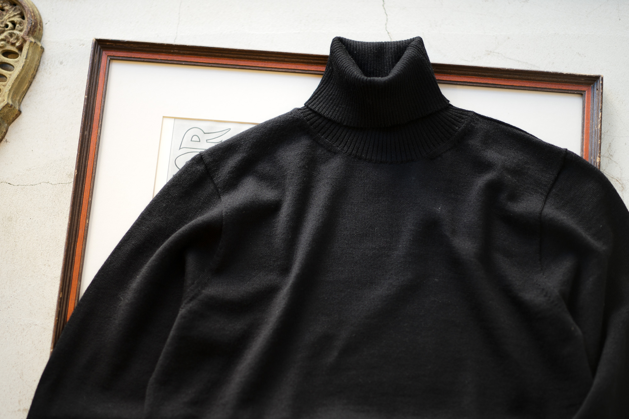 Cuervo (クエルボ) Sartoria Collection (サルトリア コレクション) John(ジョン) Turtle Neck Sweater (タートルネックセーター) ウールニット セーター BLACK (ブラック) MADE IN JAPAN (日本製) 2019 秋冬新作 愛知 名古屋 altoediritto アルトエデリット