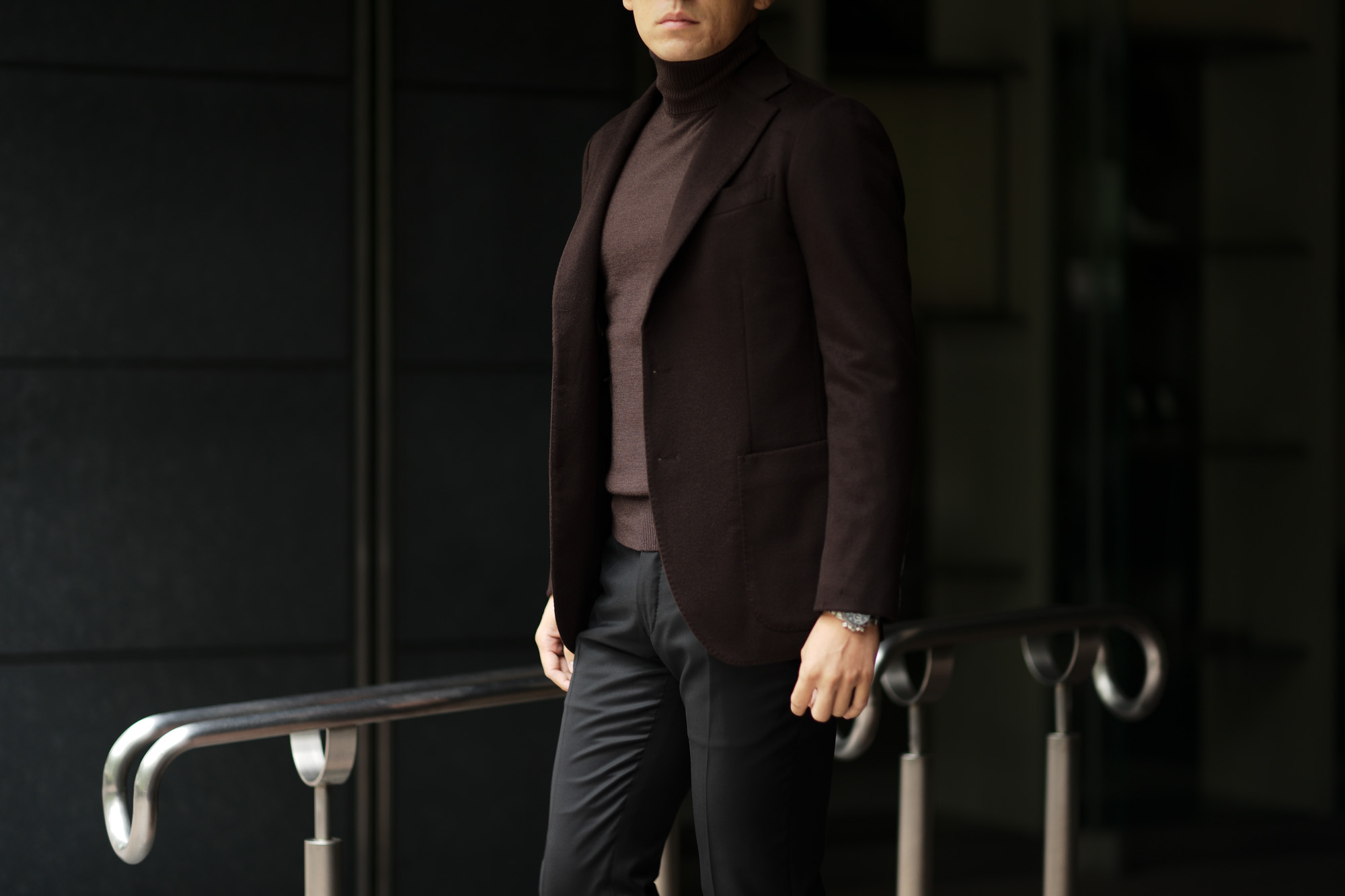 Cuervo (クエルボ) Sartoria Collection (サルトリア コレクション) Lobb (ロブ) Cashmere カシミア 3B ジャケット BROWN (ブラウン) MADE IN JAPAN (日本製) 2019 秋冬 【ご予約受付中】愛知 名古屋 altoediritto アルトエデリット スーツ ジャケット カシミヤ