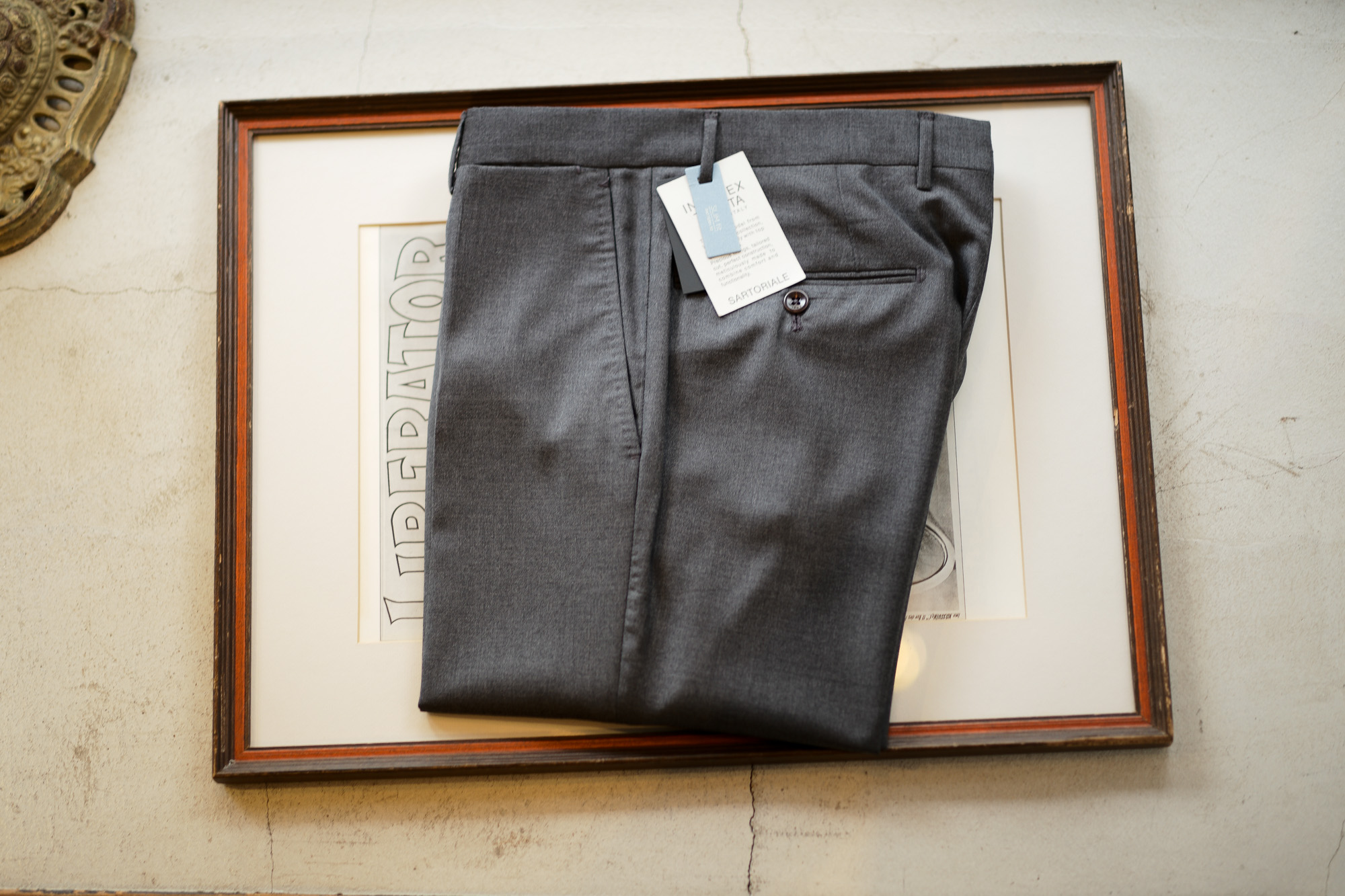 INCOTEX (インコテックス) MIT300 SLIM FIT WOOL & CASHMERE TWILL スラックス GRAY (グレー・920) 2019 秋冬新作 alto e diritto アルトエデリット 愛知 名古屋 グレスラ ブラックスラックス