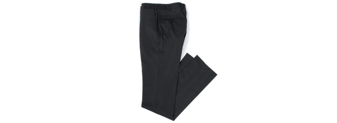 INCOTEX (インコテックス) SARTORIALE (サルトリアーレ) MIT300 SLIM FIT (WOOL & CASHMERE TWILL) ウールカシミアツイル スラックス BLACK (ブラック・990) 2019 秋冬新作　alto e diritto アルトエデリット 愛知 名古屋 グレスラ ブラックスラックス