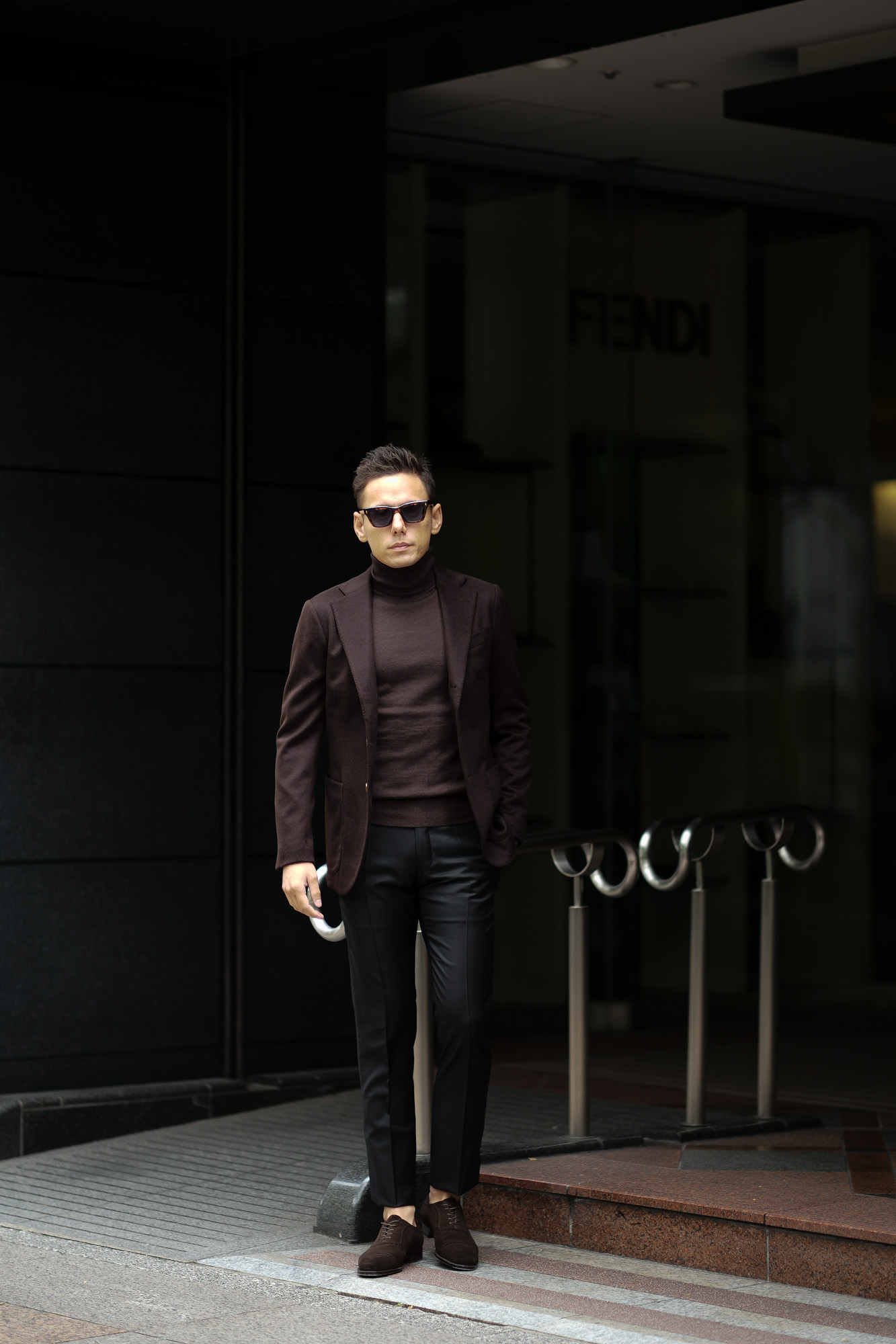 INCOTEX (インコテックス) SARTORIALE (サルトリアーレ) MIT300 SLIM FIT (WOOL & CASHMERE TWILL) ウールカシミアツイル スラックス BLACK (ブラック・990) 2019 秋冬新作 alto e diritto アルトエデリット 愛知 名古屋 グレスラ ブラックスラックス