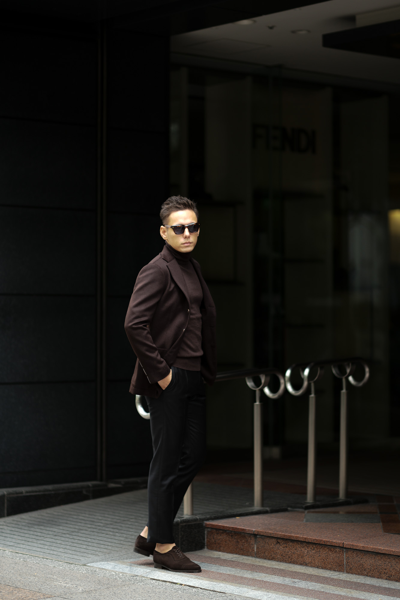 INCOTEX (インコテックス) SARTORIALE (サルトリアーレ) MIT300 SLIM FIT (WOOL & CASHMERE TWILL) ウールカシミアツイル スラックス BLACK (ブラック・990) 2019 秋冬新作 alto e diritto アルトエデリット 愛知 名古屋 グレスラ ブラックスラックス