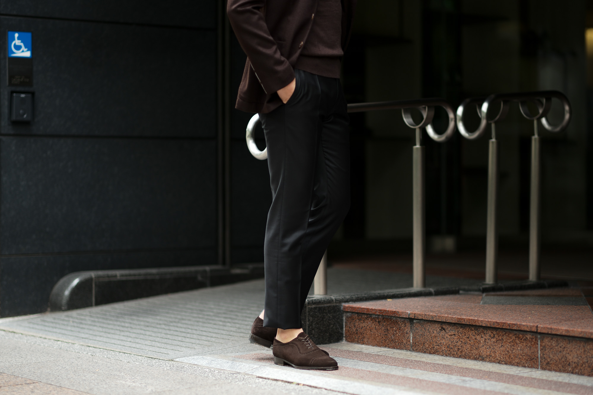 INCOTEX (インコテックス) SARTORIALE (サルトリアーレ) MIT300 SLIM FIT (WOOL & CASHMERE TWILL) ウールカシミアツイル スラックス BLACK (ブラック・990) 2019 秋冬新作 alto e diritto アルトエデリット 愛知 名古屋 グレスラ ブラックスラックス