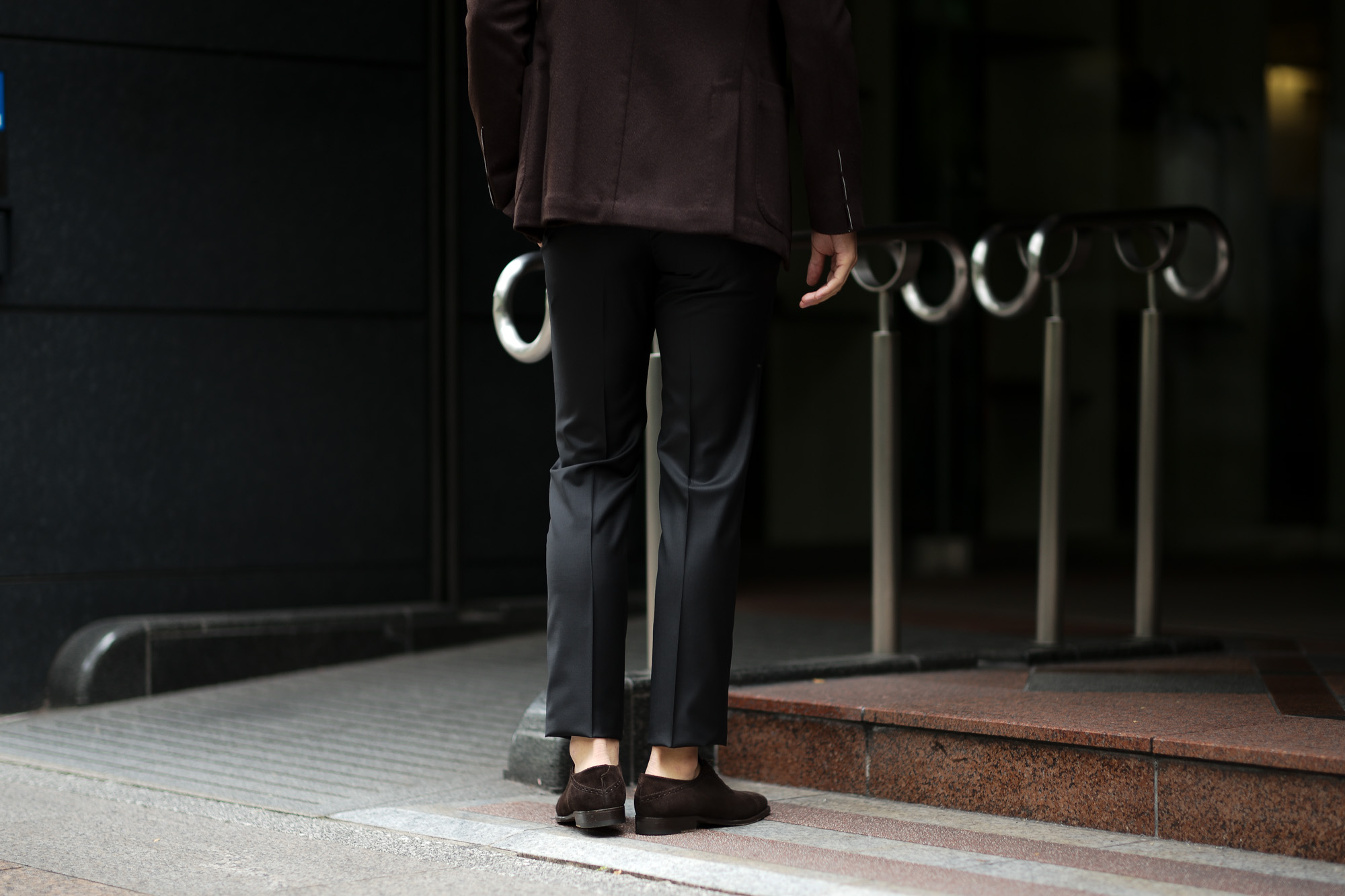 INCOTEX (インコテックス) SARTORIALE (サルトリアーレ) MIT300 SLIM FIT (WOOL & CASHMERE TWILL) ウールカシミアツイル スラックス BLACK (ブラック・990) 2019 秋冬新作 alto e diritto アルトエデリット 愛知 名古屋 グレスラ ブラックスラックス