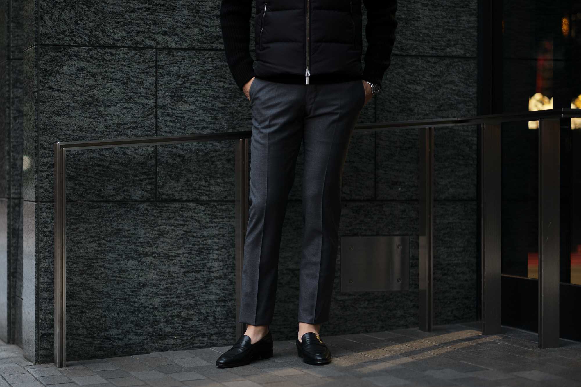 INCOTEX (インコテックス) SARTORIALE (サルトリアーレ) MIT300 SLIM FIT (WOOL & CASHMERE TWILL) ウールカシミアツイル スラックス GRAY (グレー・920) 2019 秋冬新作 alto e diritto アルトエデリット 愛知 名古屋 グレスラ ブラックスラックス