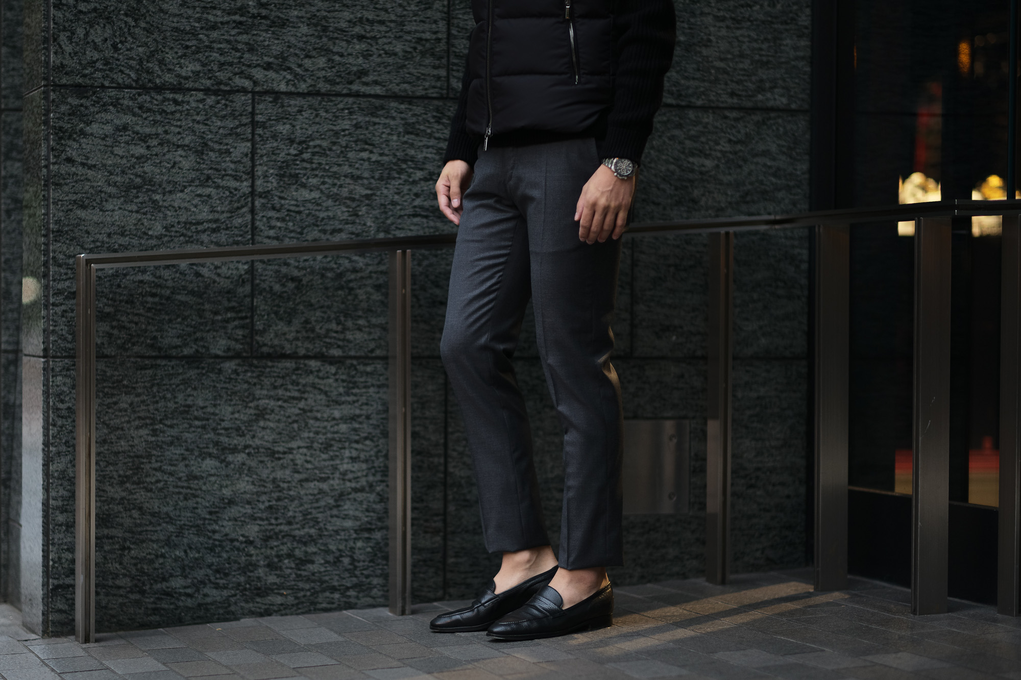 INCOTEX (インコテックス) SARTORIALE (サルトリアーレ) MIT300 SLIM FIT (WOOL & CASHMERE TWILL) ウールカシミアツイル スラックス GRAY (グレー・920) 2019 秋冬新作 alto e diritto アルトエデリット 愛知 名古屋 グレスラ ブラックスラックス