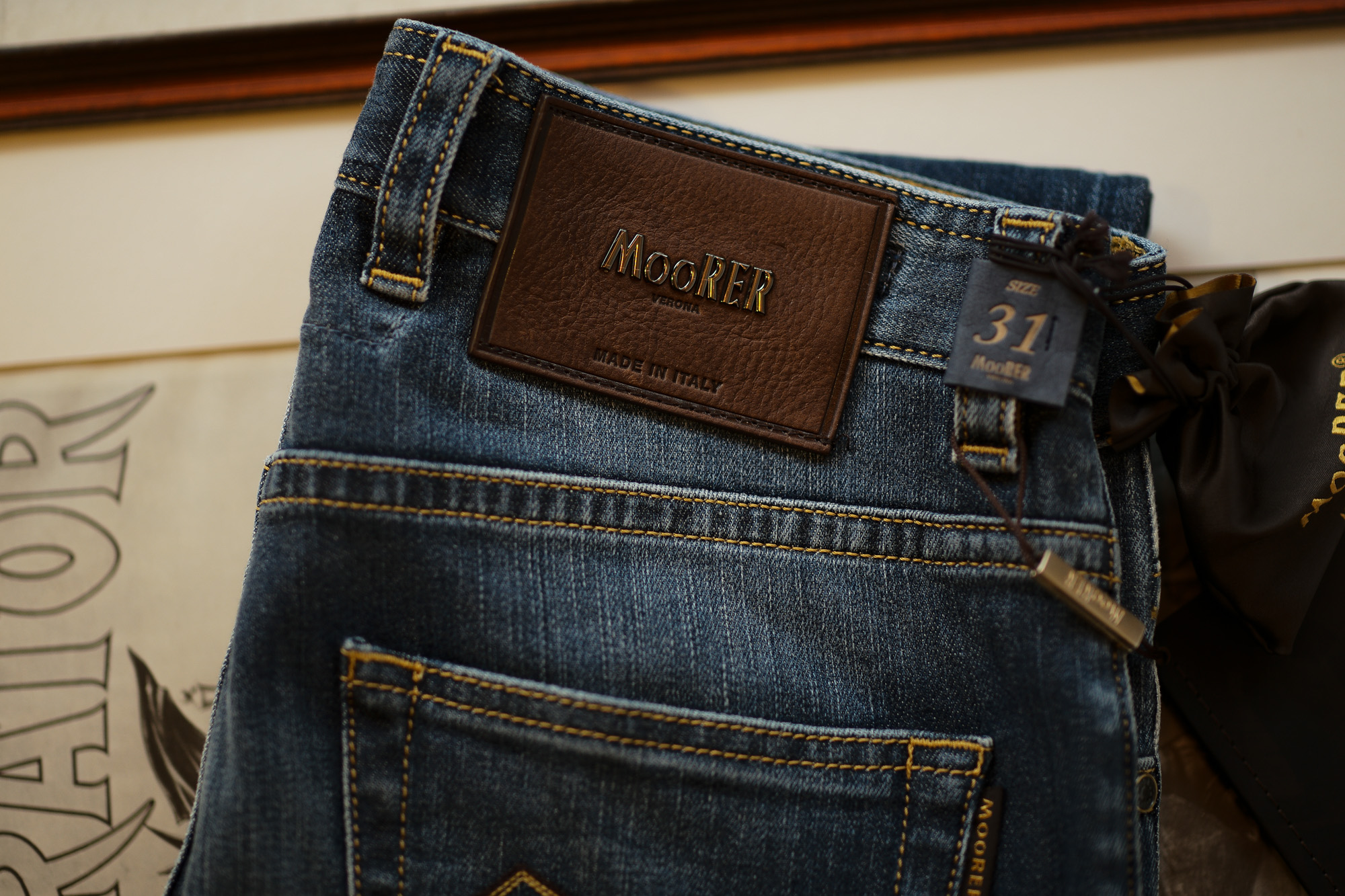 MOORER (ムーレー) GIOTTO-DC102 (ジオット) Japanese Fabric Comfort Denim (コンフォートデニム) ストレッチ ジーンズ デニムパンツ LAVAGGIO 6007 (ブルー)  Made in italy (イタリア製) 2019 秋冬新作  【入荷しました】【フリー分発売開始】 Alto e Diritto altoediritto アルトエデリット