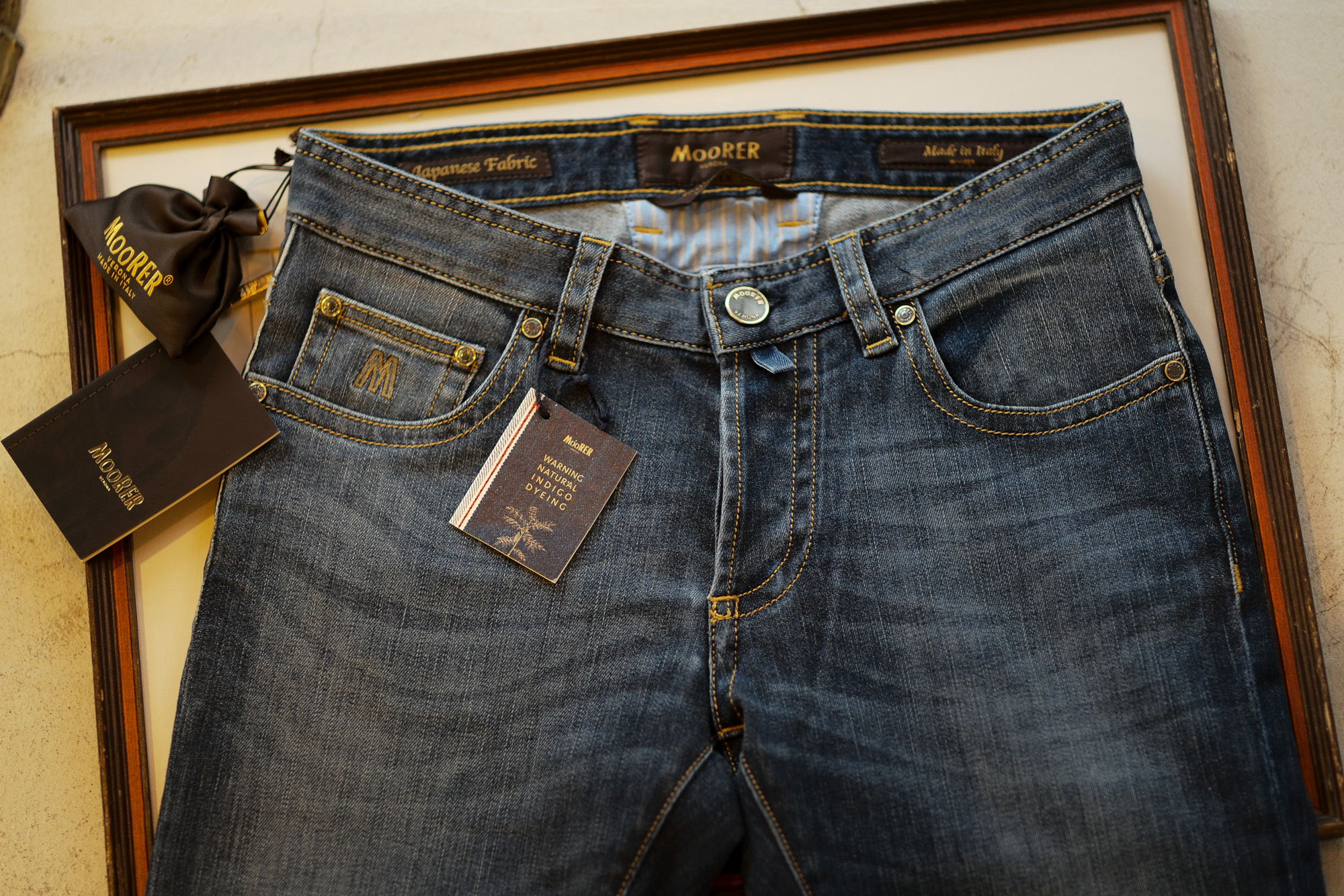 MOORER (ムーレー) GIOTTO-DC102 (ジオット) Japanese Fabric Comfort Denim (コンフォートデニム) ストレッチ ジーンズ デニムパンツ LAVAGGIO 6007 (ブルー)  Made in italy (イタリア製) 2019 秋冬新作  【入荷しました】【フリー分発売開始】 Alto e Diritto altoediritto アルトエデリット