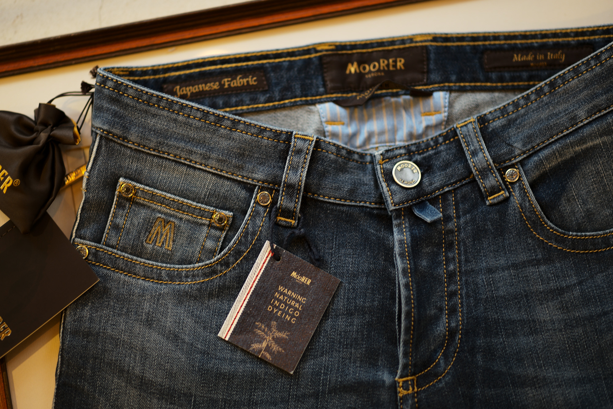 MOORER (ムーレー) GIOTTO-DC102 (ジオット) Japanese Fabric Comfort Denim (コンフォートデニム) ストレッチ ジーンズ デニムパンツ LAVAGGIO 6007 (ブルー)  Made in italy (イタリア製) 2019 秋冬新作  【入荷しました】【フリー分発売開始】 Alto e Diritto altoediritto アルトエデリット