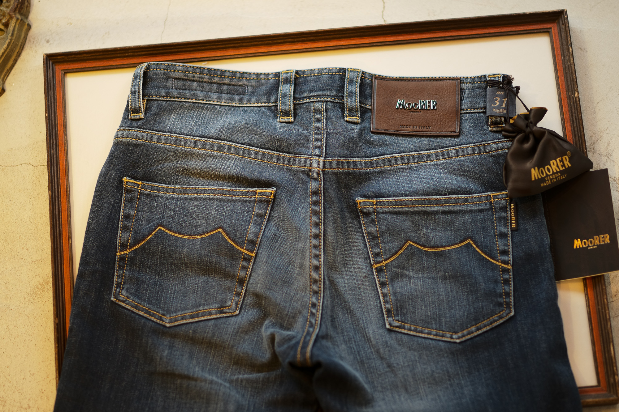 MOORER (ムーレー) GIOTTO-DC102 (ジオット) Japanese Fabric Comfort Denim (コンフォートデニム) ストレッチ ジーンズ デニムパンツ LAVAGGIO 6007 (ブルー)  Made in italy (イタリア製) 2019 秋冬新作  【入荷しました】【フリー分発売開始】 Alto e Diritto altoediritto アルトエデリット