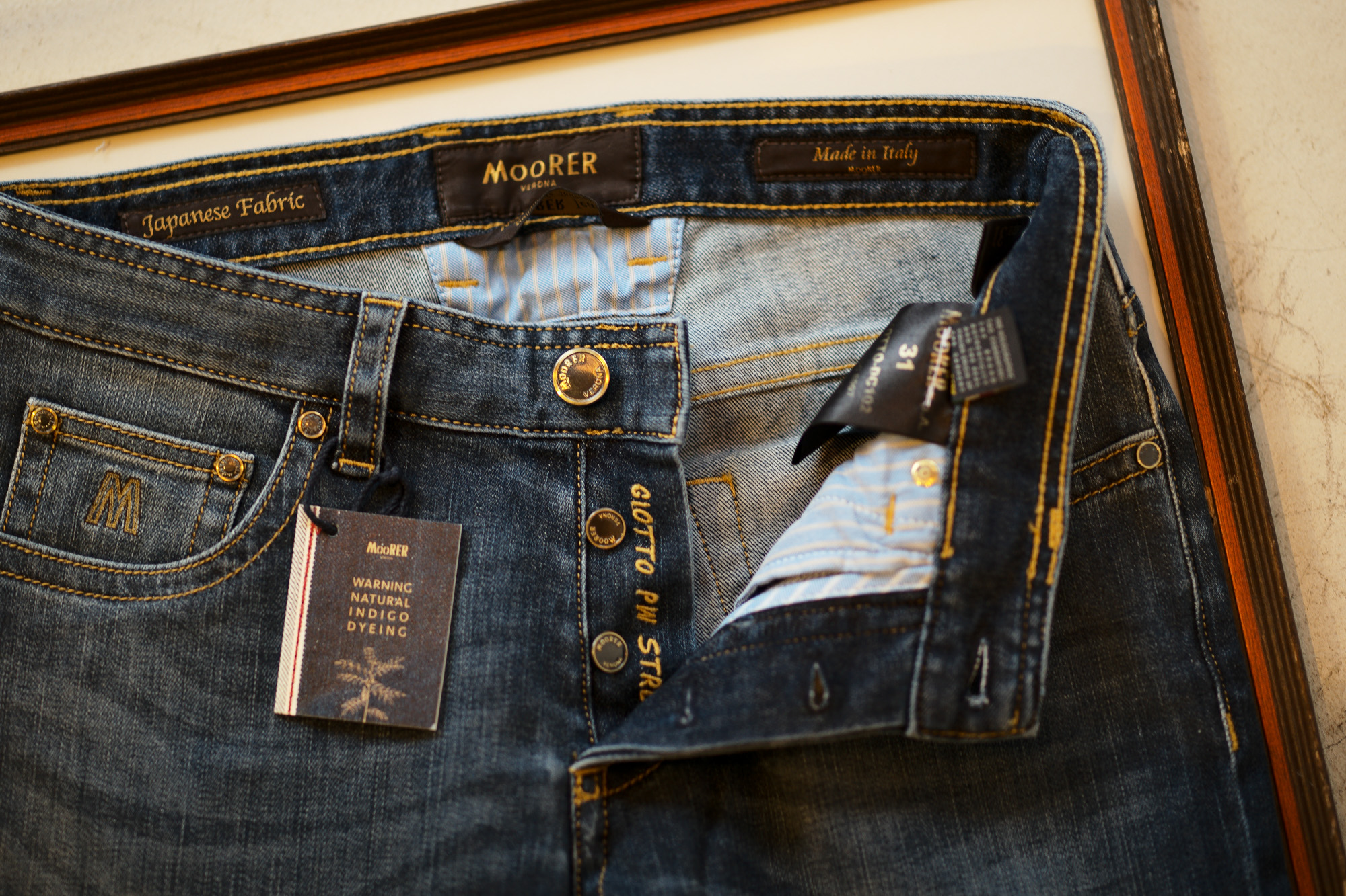 MOORER (ムーレー) GIOTTO-DC102 (ジオット) Japanese Fabric Comfort Denim (コンフォートデニム) ストレッチ ジーンズ デニムパンツ LAVAGGIO 6007 (ブルー)  Made in italy (イタリア製) 2019 秋冬新作  【入荷しました】【フリー分発売開始】 Alto e Diritto altoediritto アルトエデリット