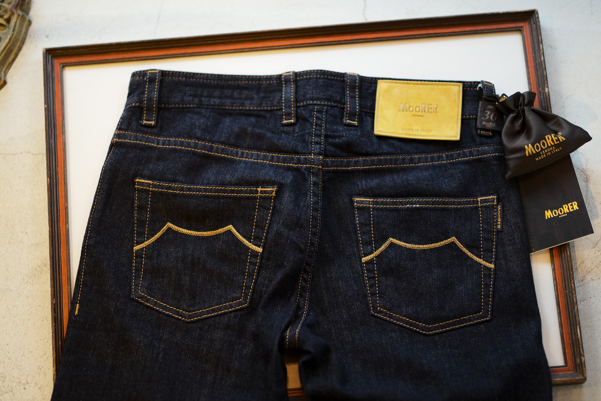 MOORER (ムーレー) GIOTTO-DC109LAV (ジオット) Japanese Fabric Comfort Denim (コンフォートデニム) ストレッチ ジーンズ デニムパンツ WASHING 100 (インディゴ) Made in italy (イタリア製) 2019 秋冬新作 Alto e Diritto altoediritto アルトエデリット