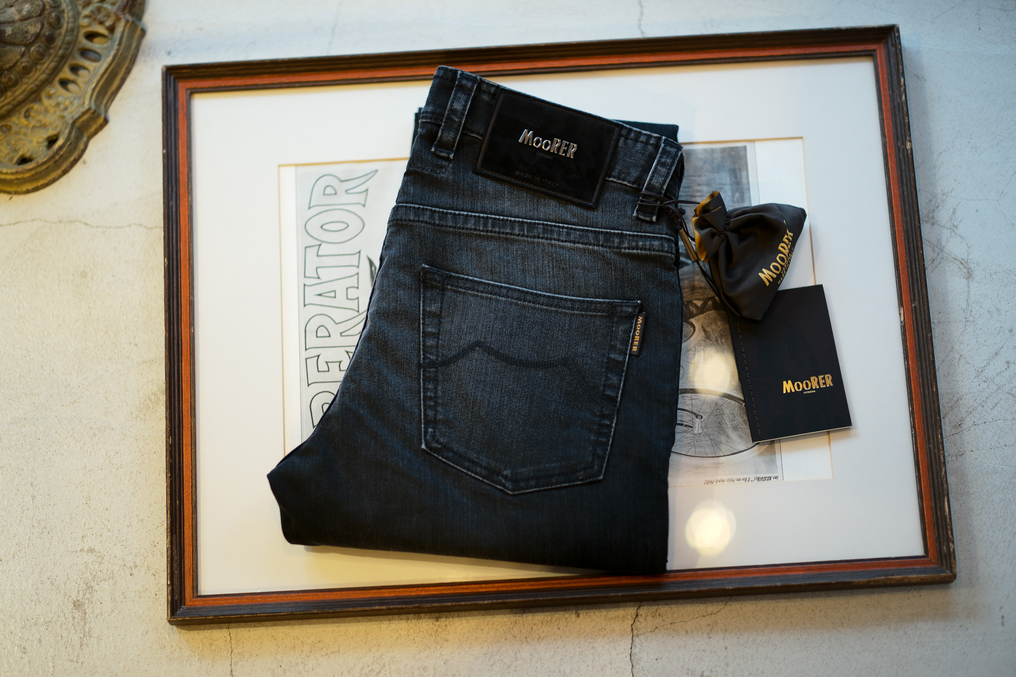 MOORER (ムーレー) GIOTTO-PS701LAV (ジオット) Japanese Fabric Comfort Denim (コンフォートデニム) ストレッチ ジーンズ デニムパンツ WASHING 4018 (グレー) Made in italy (イタリア製) 2019 秋冬新作  【入荷しました】【フリー分発売開始】 Alto e Diritto altoediritto アルトエデリット