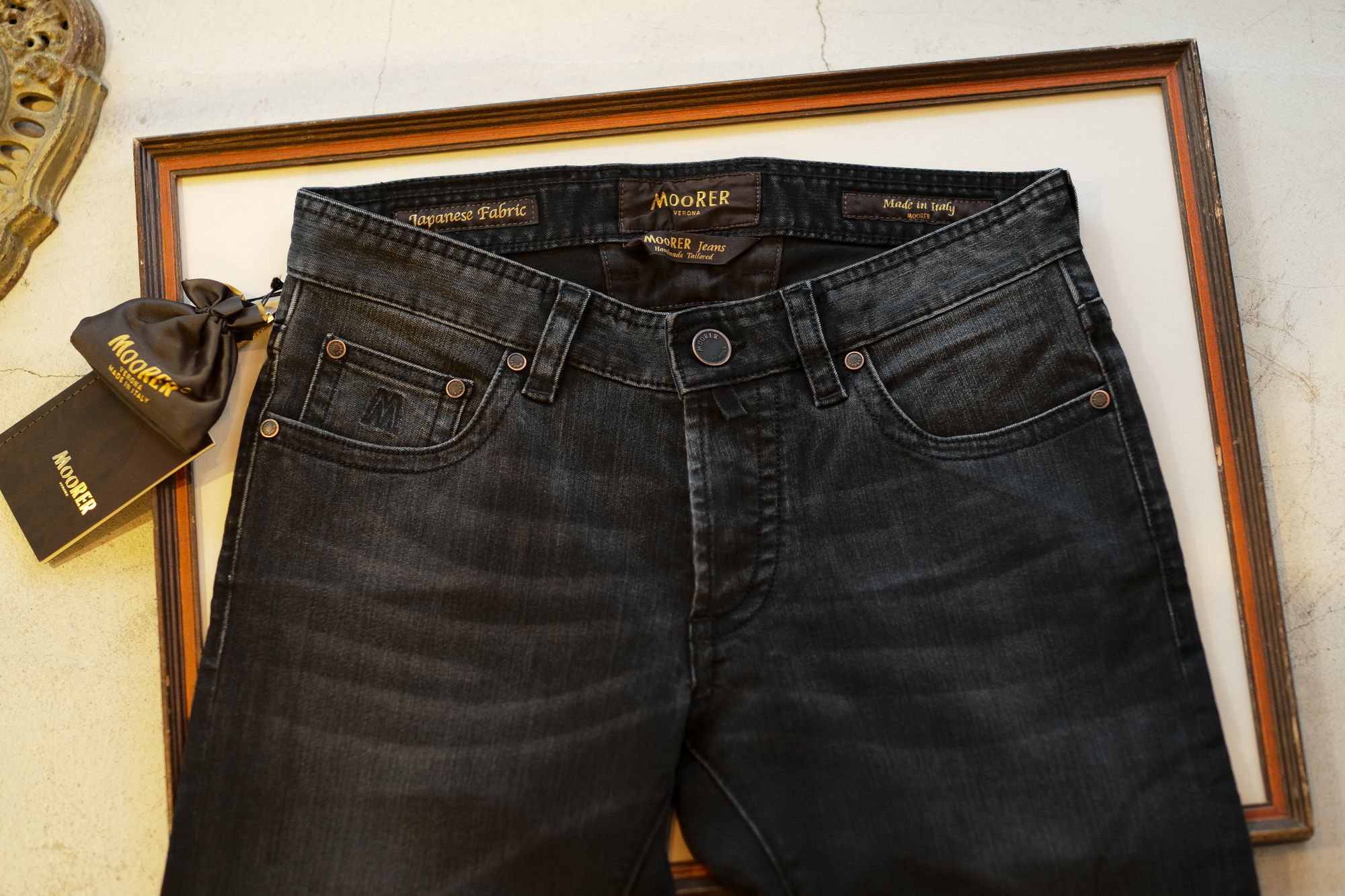 MOORER (ムーレー) GIOTTO-PS701LAV (ジオット) Japanese Fabric Comfort Denim (コンフォートデニム) ストレッチ ジーンズ デニムパンツ WASHING 4018 (グレー) Made in italy (イタリア製) 2019 秋冬新作  【入荷しました】【フリー分発売開始】 Alto e Diritto altoediritto アルトエデリット