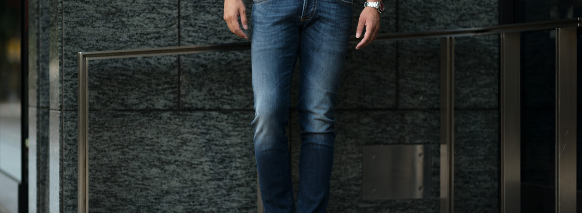 MOORER (ムーレー) GIOTTO-DC102 (ジオット) Japanese Fabric Comfort Denim (コンフォートデニム) ストレッチ ジーンズ デニムパンツ LAVAGGIO 6007 (ブルー) Made in italy (イタリア製) 2019 秋冬新作 Alto e Diritto altoediritto アルトエデリット