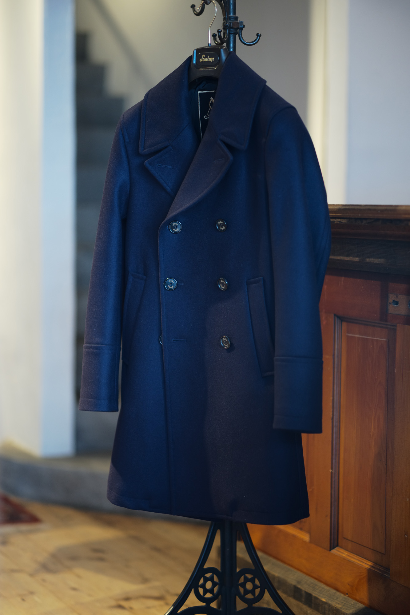 Sealup(シーラップ)　GENOVA(ジェノバ) 50002 7591 01 メルトンウール サーモアライニング ロングPコート  NAVY (ネイビー・01) MADE IN ITALY(イタリア製) 2019 秋冬新作 【入荷しました】【フリー分発売開始】シーラップ 愛知 名古屋 Alto e Diritto アルト エ デリット Pコート　コート coat