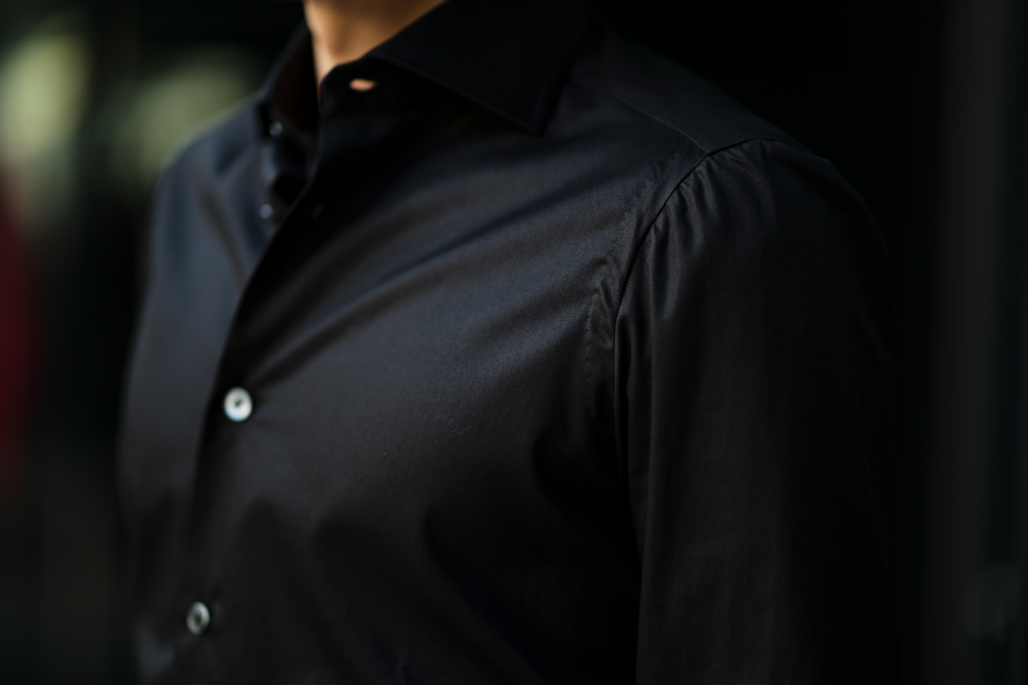 AVINO(アヴィーノ) Poplin Dress Shirts コットン ブロード ポプリン ドレスシャツ BLACK(ブラック) made in italy (イタリア製) 2019 秋冬新作 愛知 名古屋 altoediritto アルトエデリット