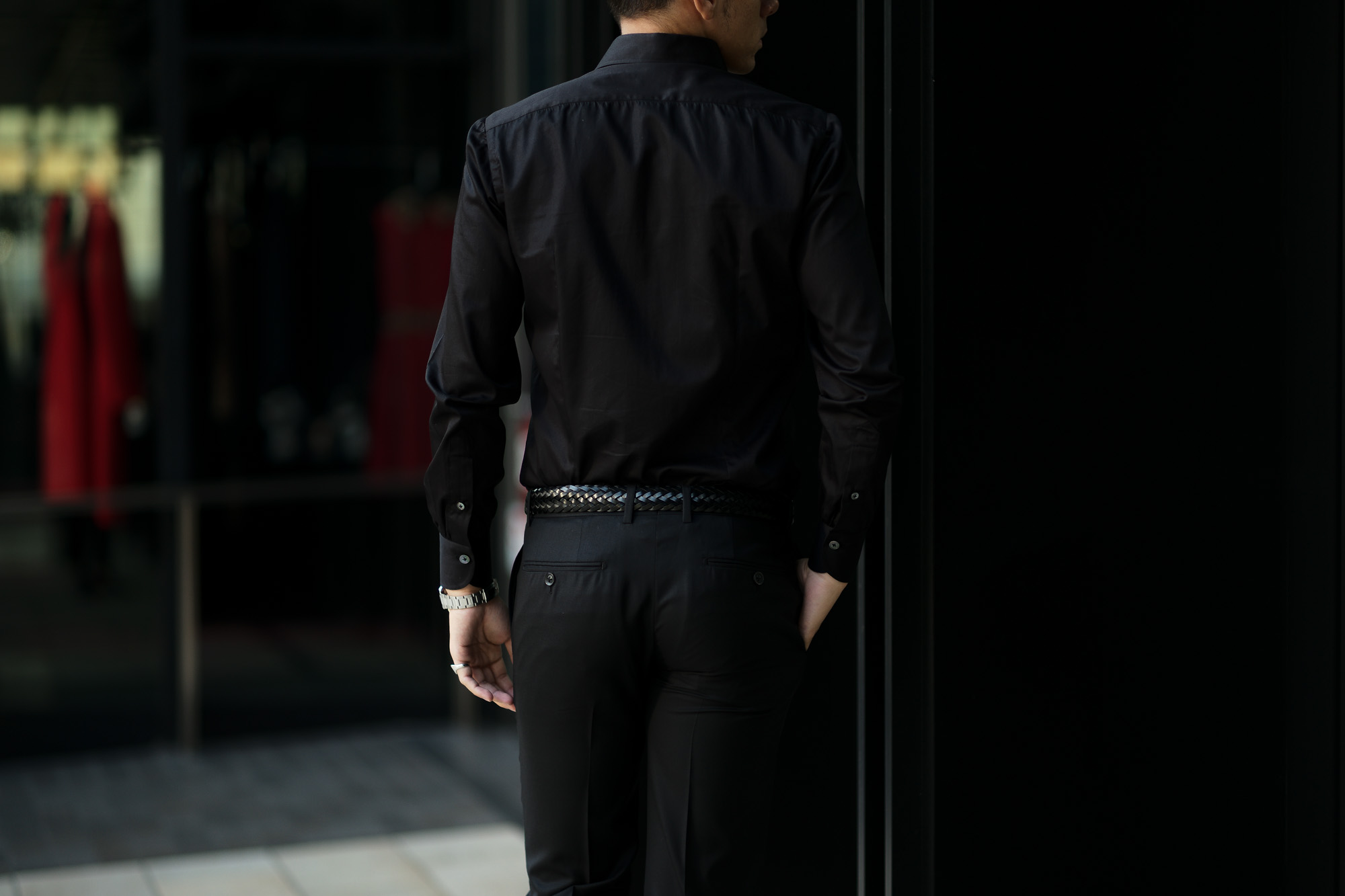 AVINO(アヴィーノ) Poplin Dress Shirts コットン ブロード ポプリン ドレスシャツ BLACK(ブラック) made in italy (イタリア製) 2019 秋冬新作 愛知 名古屋 altoediritto アルトエデリット