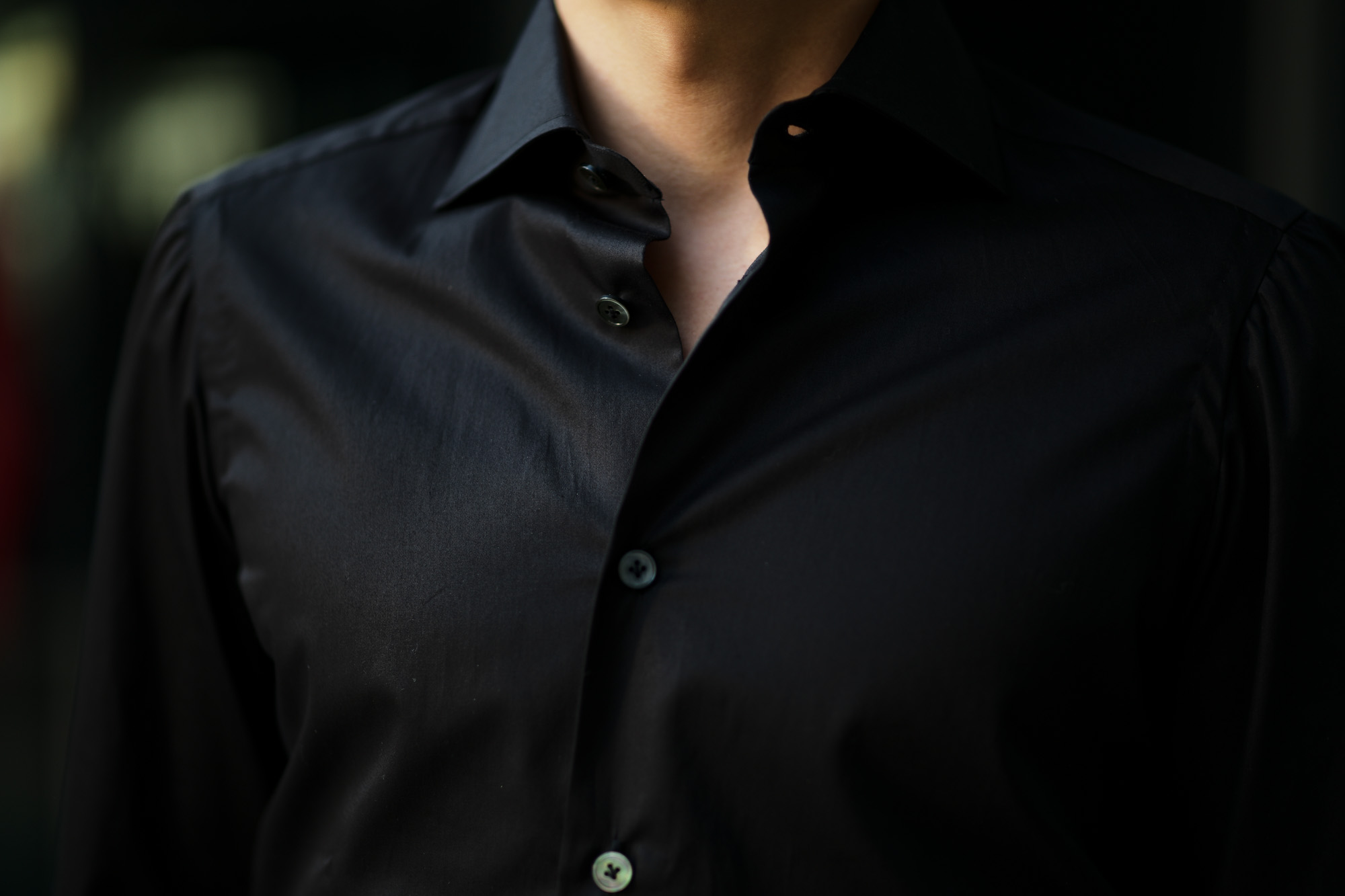 AVINO(アヴィーノ) Poplin Dress Shirts コットン ブロード ポプリン ドレスシャツ BLACK(ブラック) made in italy (イタリア製) 2019 秋冬新作 愛知 名古屋 altoediritto アルトエデリット