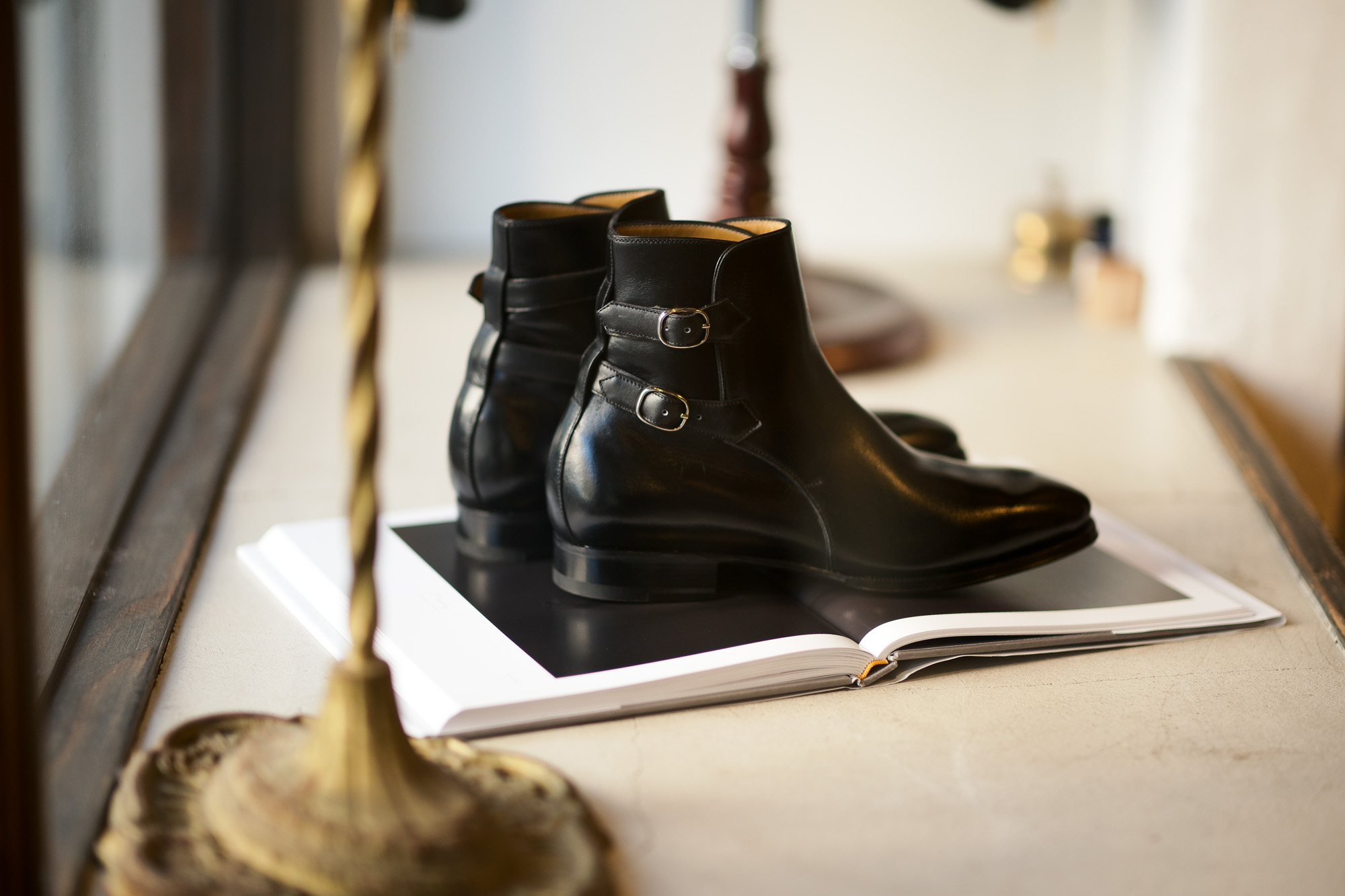 ENZO BONAFE(エンツォボナフェ) ART.3995 Double strap boot Du Puy Vitello デュプイ社ボックスカーフ ダブルストラップブーツ NERO (ブラック) made in italy (イタリア製) 2019 秋冬新作 enzobonafe 愛知 名古屋 Alto e Diritto アルト エ デリット alto e diritto アルトエデリット 5,5.5,6,6.5,7,7.5,8,8.5,9,9.5