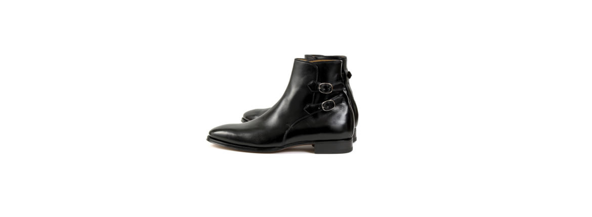 ENZO BONAFE(エンツォボナフェ) ART.3995 Double strap boot Du Puy Vitello デュプイ社ボックスカーフ ダブルストラップブーツ NERO (ブラック) made in italy (イタリア製) 2019 秋冬新作 enzobonafe 愛知 名古屋 Alto e Diritto アルト エ デリット alto e diritto アルトエデリット 5,5.5,6,6.5,7,7.5,8,8.5,9,9.5