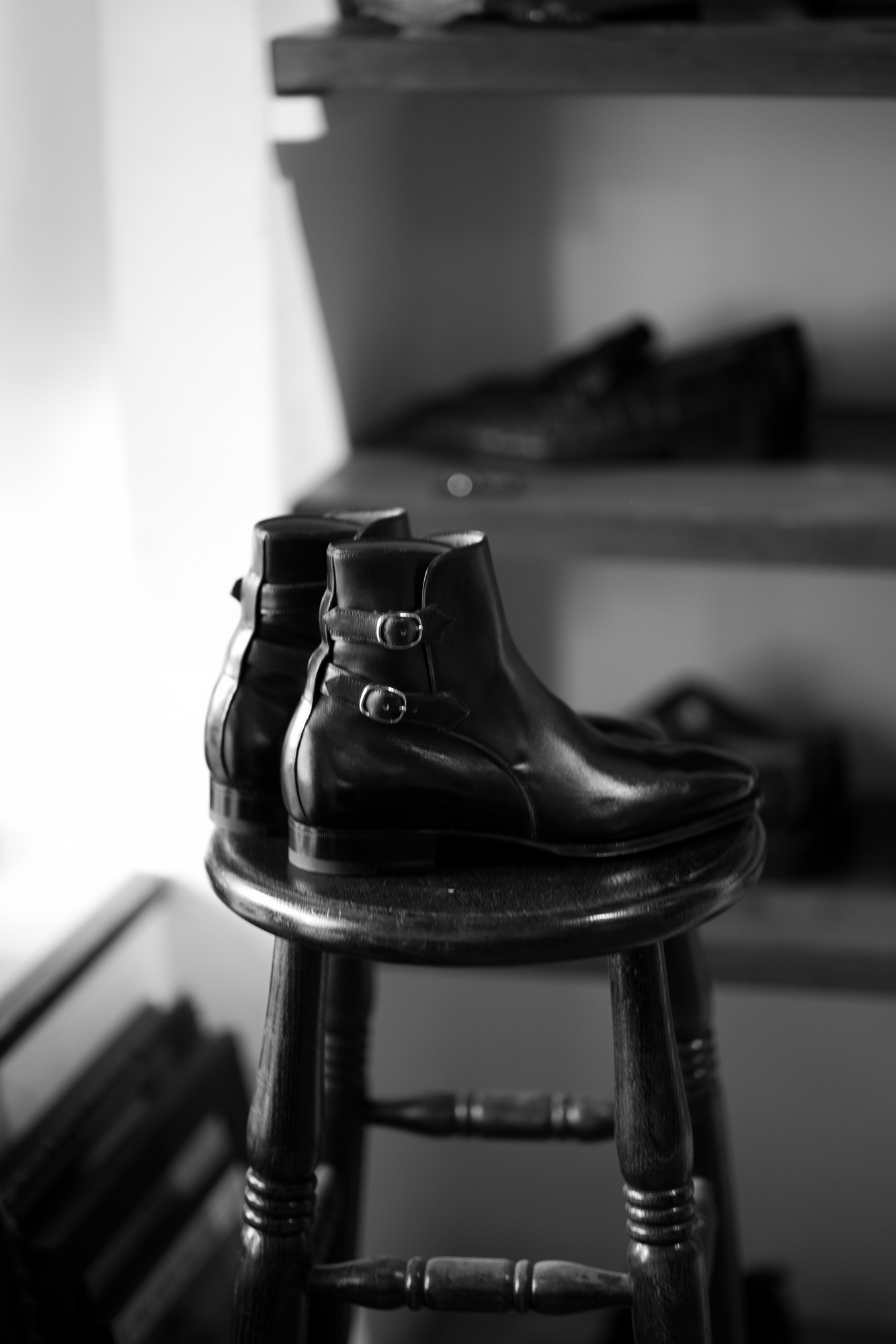 ENZO BONAFE(エンツォボナフェ) ART.3995 Double strap boot Du Puy Vitello デュプイ社ボックスカーフ ダブルストラップブーツ NERO (ブラック) made in italy (イタリア製) 2020 秋冬 【ご予約受付中】 enzobonafe 愛知 名古屋 Alto e Diritto アルト エ デリット alto e diritto アルトエデリット 5,5.5,6,6.5,7,7.5,8,8.5,9,9.5