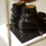 ENZO BONAFE(エンツォボナフェ) ART.3995 Double strap boot Du Puy Vitello デュプイ社ボックスカーフ ダブルストラップブーツ NERO (ブラック) made in italy (イタリア製) 2019 秋冬新作のイメージ