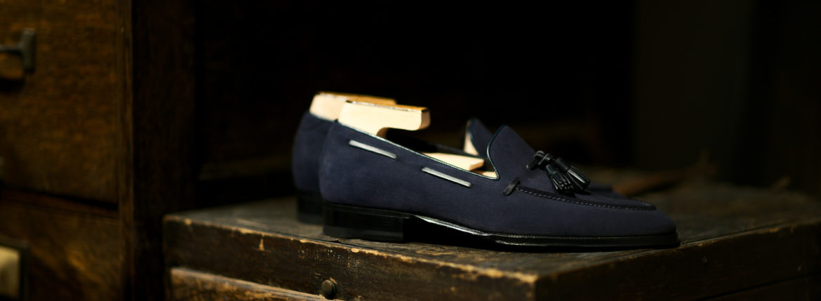 ENZO BONAFE(エンツォボナフェ) ART. EB-07 Tassel Loafer タッセルローファー SUPERBUCK スーパーバック スエードレザー ドレスシューズ ローファー BALTIC(ネイビー) made in italy (イタリア製) 2019 愛知 名古屋 enzobonafe エンツォボナフェ eb08 ローファー zodiac nagoya alto e diritto altoediritto アルトエデリット