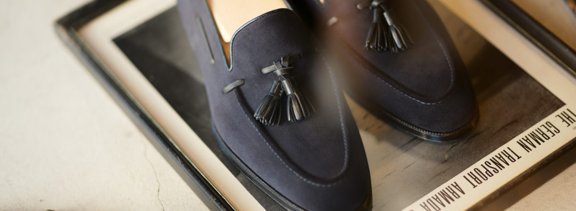 ENZO BONAFE(エンツォボナフェ) ART. EB-07 Tassel Loafer タッセルローファー SUPERBUCK スーパーバック スエードレザー ドレスシューズ ローファー BALTIC(ネイビー) made in italy (イタリア製) 2020 愛知 名古屋 enzobonafe エンツォボナフェ eb08 ローファー zodiac nagoya alto e diritto altoediritto アルトエデリット