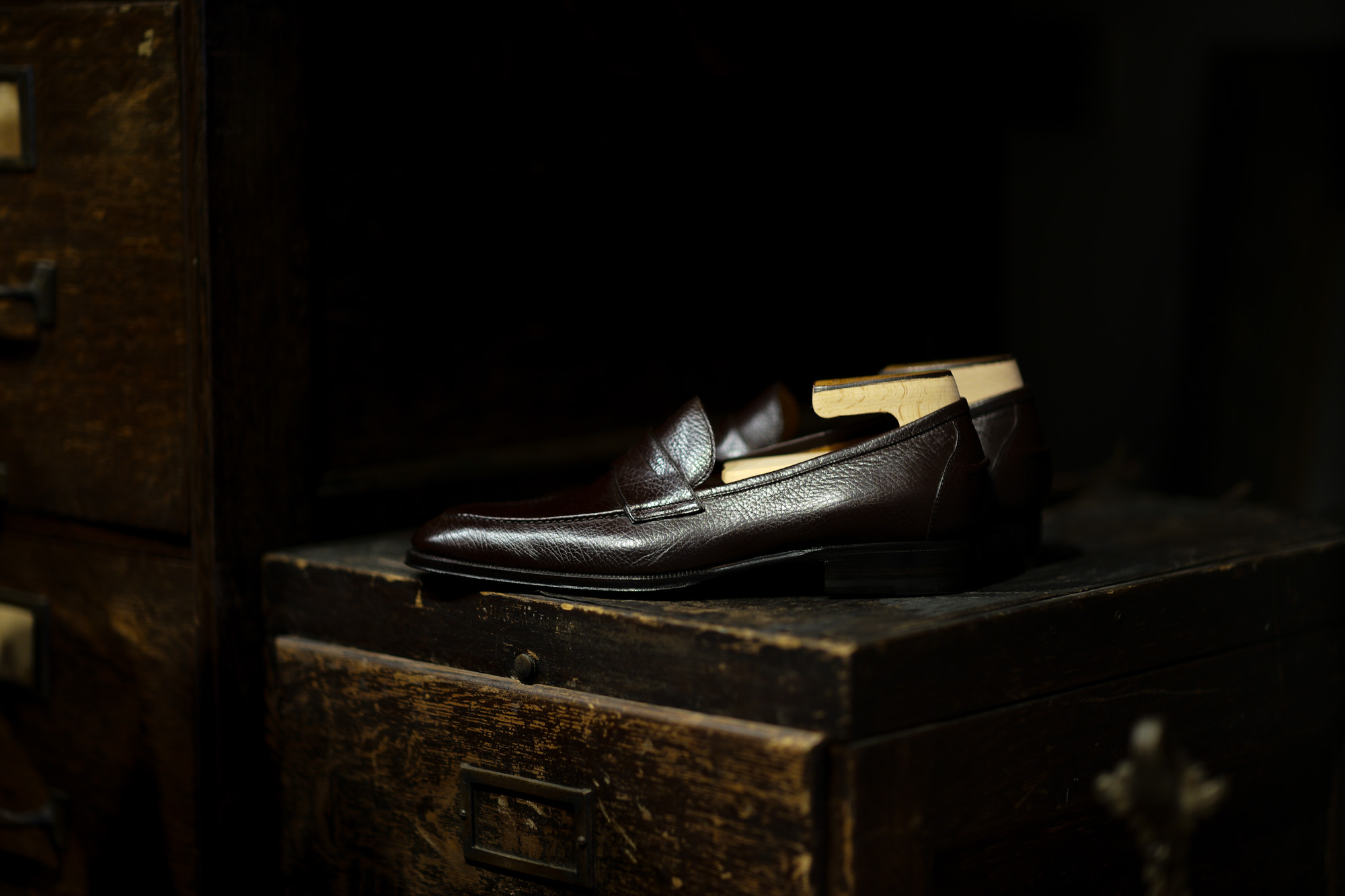 ENZO BONAFE(エンツォボナフェ) ART. EB-08 Coin Loafer コインローファー LAMA ラマレザー ドレスシューズ ローファー EBANO(ダークブラウン) made in italy (イタリア製) 2019 愛知 名古屋 enzobonafe エンツォボナフェ eb08 ローファー zodiac nagoya alto e diritto altoediritto アルトエデリット