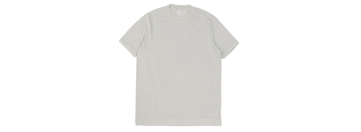 FEDELI(フェデーリ) Crew Neck T-shirt (クルーネック Tシャツ) ギザコットン Tシャツ GREGE (グレージュ・11) made in italy (イタリア製) 2020 春夏 【ご予約開始】愛知 名古屋 altoediritto アルトエデリット TEE