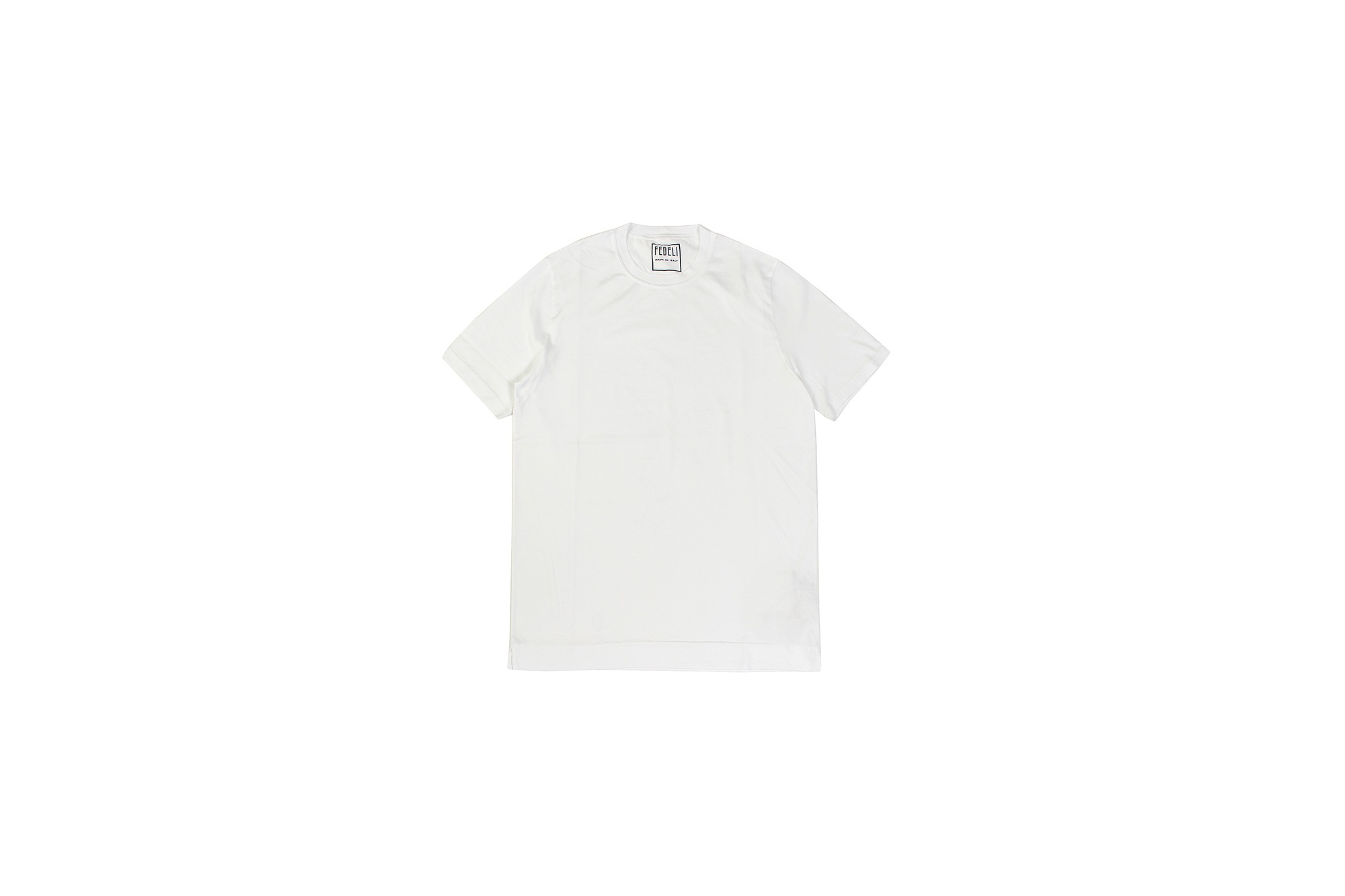 FEDELI(フェデーリ) Crew Neck T-shirt (クルーネック Tシャツ) ギザコットン Tシャツ WHITE (ホワイト・41) made in italy (イタリア製) 2020 春夏 【ご予約開始】愛知 名古屋 altoediritto アルトエデリット TEE