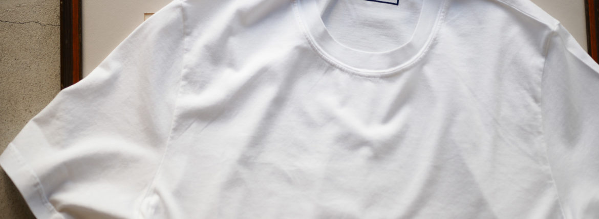 FEDELI(フェデーリ) Crew Neck T-shirt (クルーネック Tシャツ) ギザコットン Tシャツ WHITE (ホワイト・41) made in italy (イタリア製) 2020 春夏 【ご予約受付中】愛知 名古屋 altoediritto アルトエデリット TEE