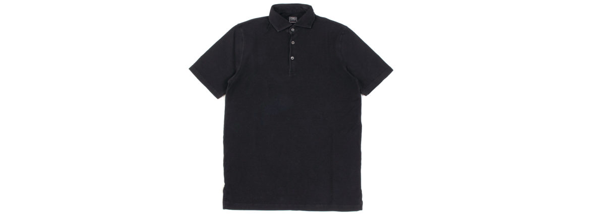 FEDELI(フェデーリ) Piquet Polo Shirt (ピケ ポロシャツ) カノコ ポロシャツ BLACK (ブラック・36) made in italy (イタリア製)2020 春夏 【ご予約開始】愛知 名古屋 altoediritto アルトエデリット ポロ