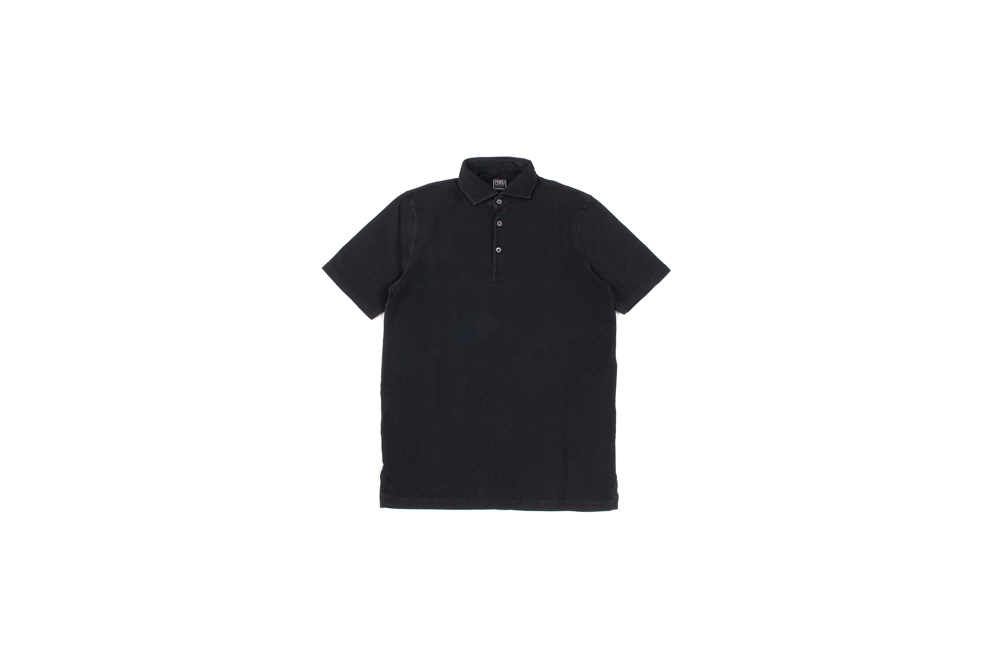 FEDELI(フェデーリ) Piquet Polo Shirt (ピケ ポロシャツ) カノコ ポロシャツ BLACK (ブラック・36) made in italy (イタリア製)2020 春夏 【ご予約開始】愛知 名古屋 altoediritto アルトエデリット ポロ