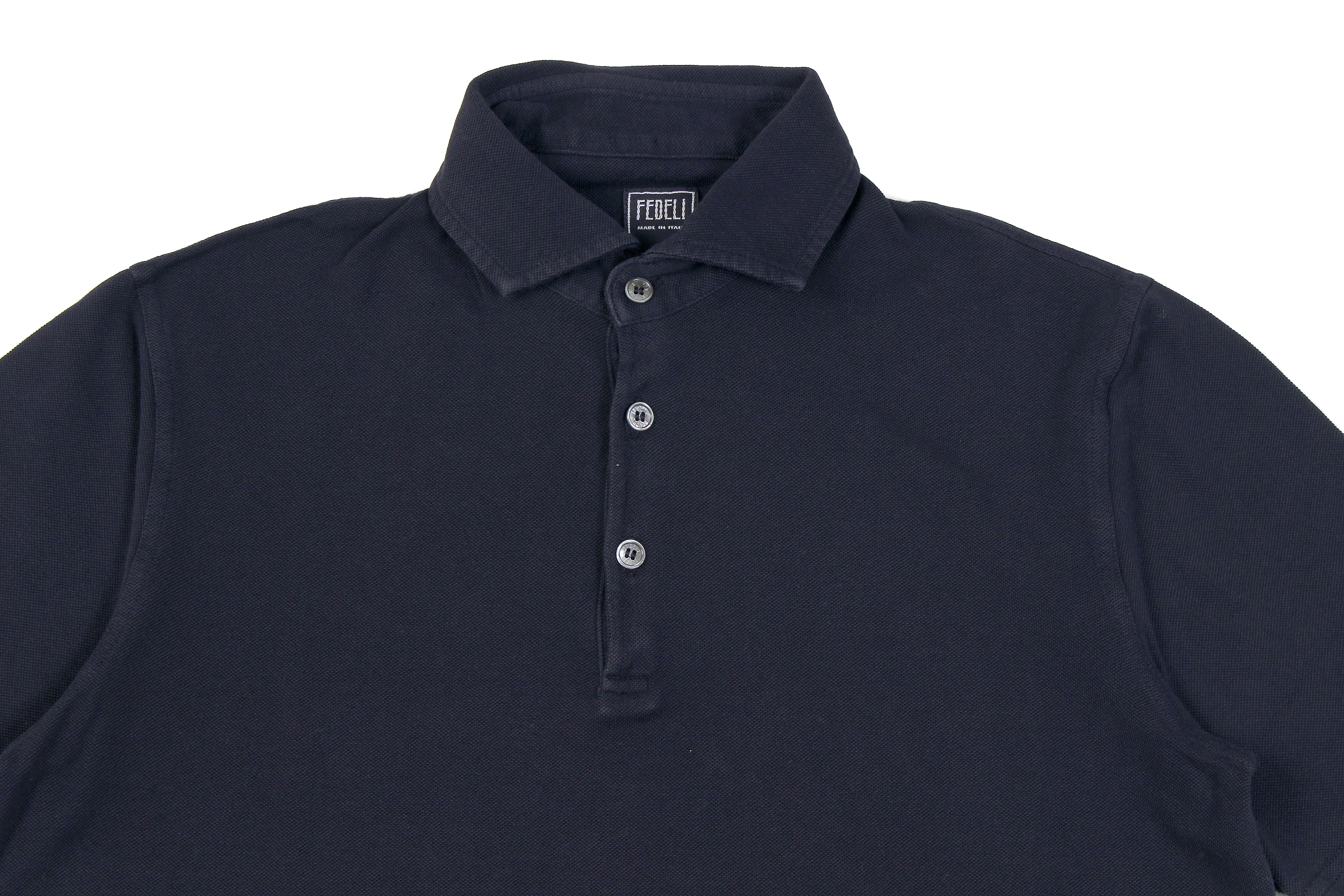 FEDELI(フェデーリ) Piquet Polo Shirt (ピケ ポロシャツ) カノコ ポロシャツ NAVY (ネイビー・626) made in italy (イタリア製)2020 春夏 【ご予約開始】愛知 名古屋 altoediritto アルトエデリット ポロ