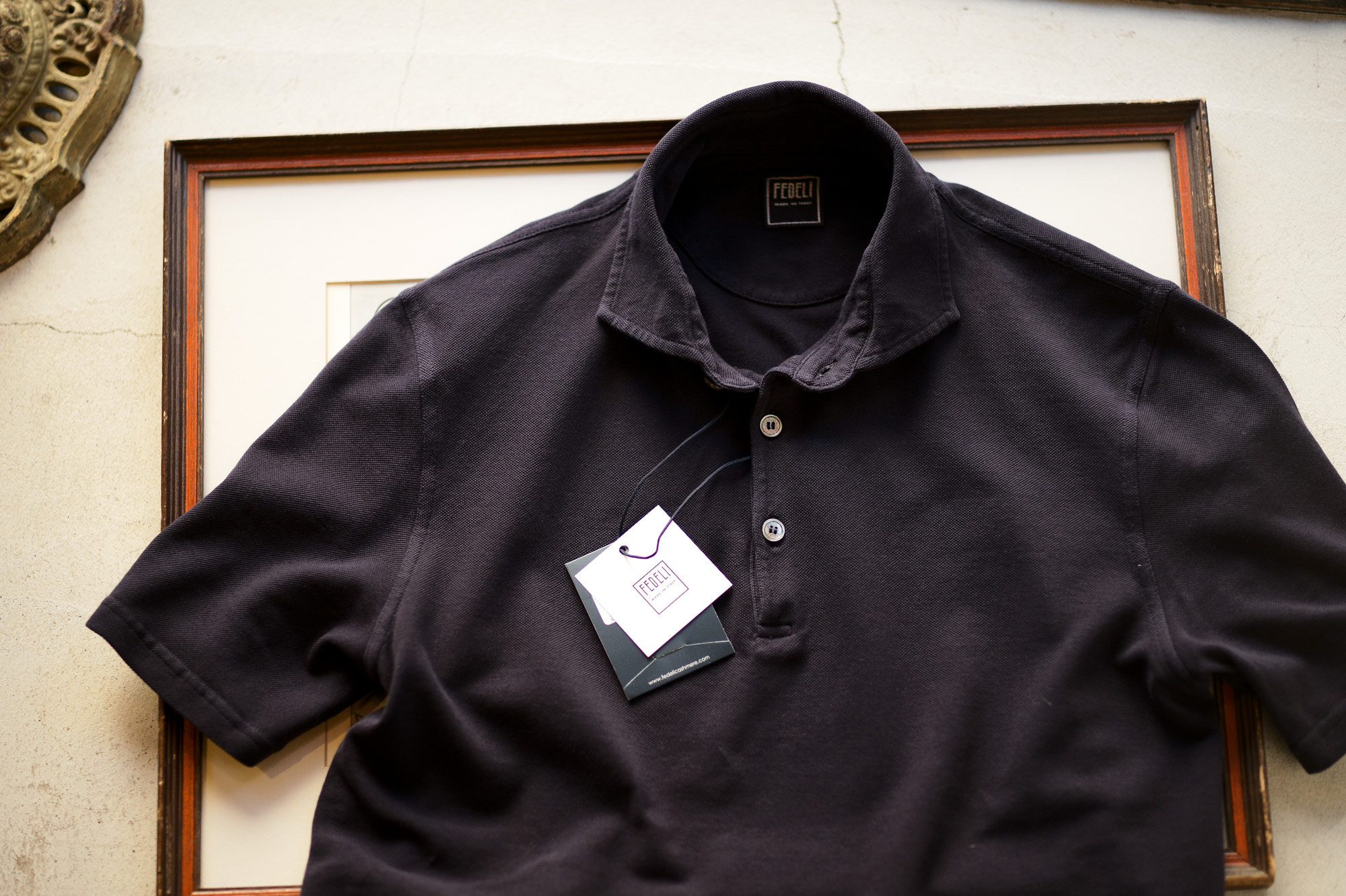 FEDELI(フェデーリ) Piquet Polo Shirt (ピケ ポロシャツ) カノコ ポロシャツ NAVY (ネイビー・626) made in italy (イタリア製)2020 春夏 【ご予約受付中】愛知 名古屋 altoediritto アルトエデリット ポロ