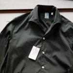 Finamore (フィナモレ) SEUL ITALIAN COLOR STRETCH COTTON SHIRTS ストレッチコットン ワンピースカラー シャツ OLIVE (オリーブ) made in italy (イタリア製) 2020 春夏新作  【第1便入荷しました】【フリー分発売開始】のイメージ