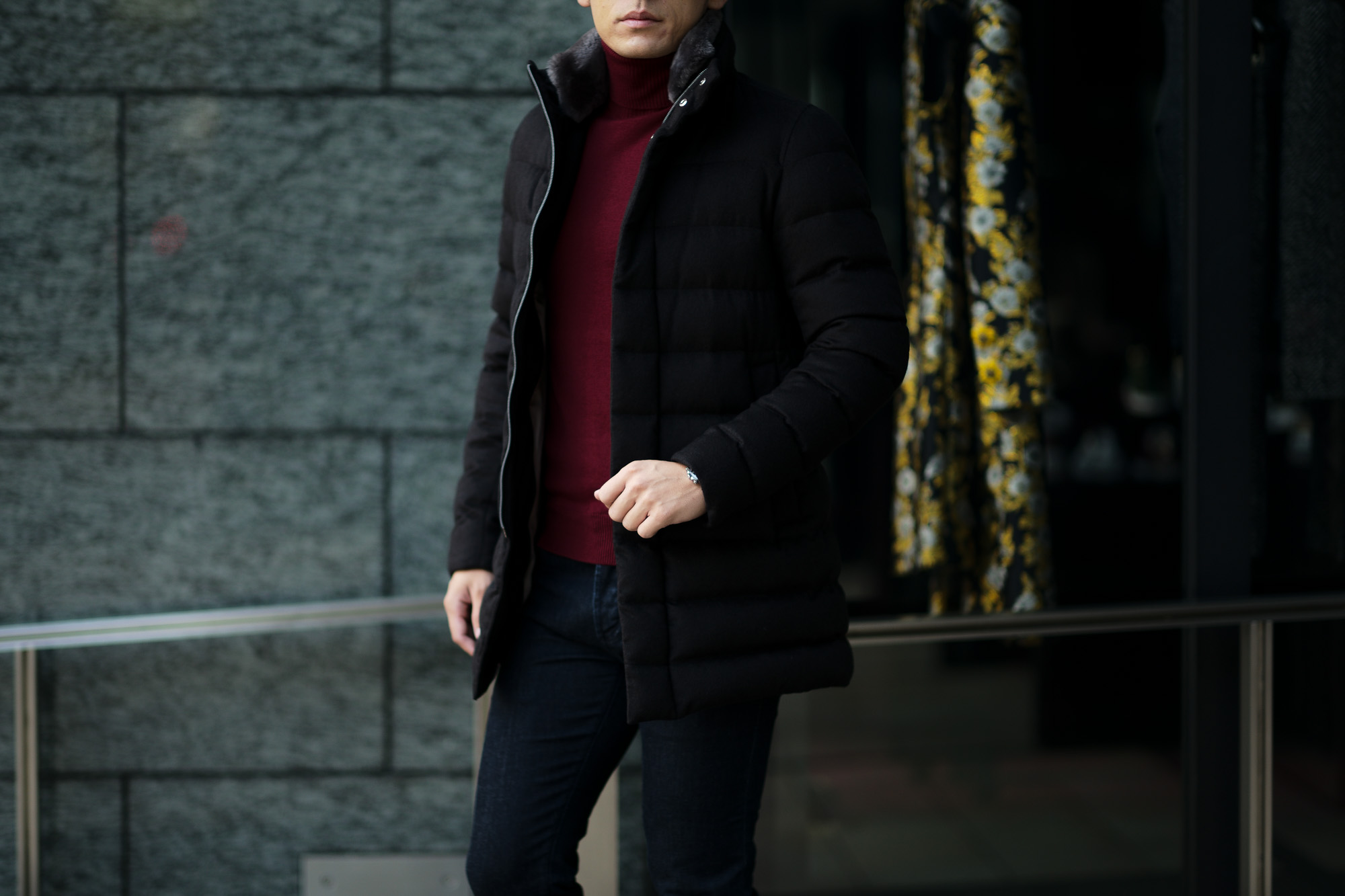 HERNO(ヘルノ) PI0584U Silk Cashmere Down coat (シルク カシミア ダウン コート) PIACENZA (ピアツェンツァ) DROP GLIDE NYLON ULTRALIGHT 撥水 シルク カシミア ダウン コート BLACK (ブラック・9300) Made in italy (イタリア製) 2019 秋冬新作 alto e dirittoアルトエデリット 42,44,46,48,50,52　愛知 名古屋