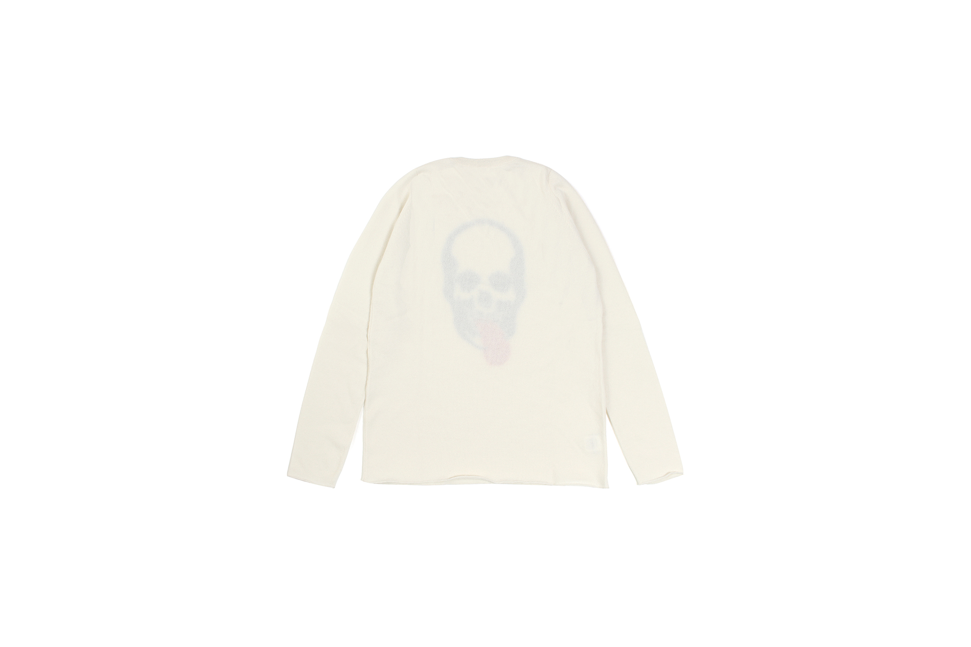 lucien pellat-finet (ルシアン ペラフィネ) Skull Tongue Cashmere Sweater (スカル タン カシミア セーター) インターシャ カシミア スカル セーター NIVEOUS × BLACK (ホワイト × ブラック) made in scotland (スコットランド製) 愛知 名古屋 altoediritto アルトエデリット