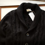 Settefili Cashmere (セッテフィーリ カシミア) Cashmere Shawl Collar Cardigan (カシミア ショールカラー カーディガン) カシミア ローゲージ ニット カーディガン BLACK (ブラック・PU017) made in italy (イタリア製) 2019 秋冬新作 【入荷しました】【フリー分発売開始】のイメージ