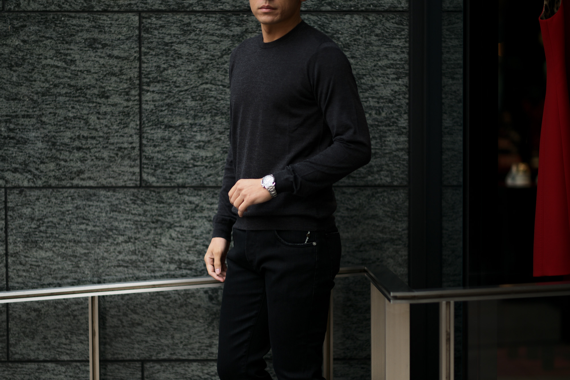 ZANONE(ザノーネ) Cashmere Crew Neck Sweater (カシミア クルーネック セーター) 18ゲージ カシミア ニット セーター CHARCOAL (チャコール・Z4944) made in italy (イタリア製) 2019 秋冬新作  愛知 名古屋 altoediritto アルトエデリット