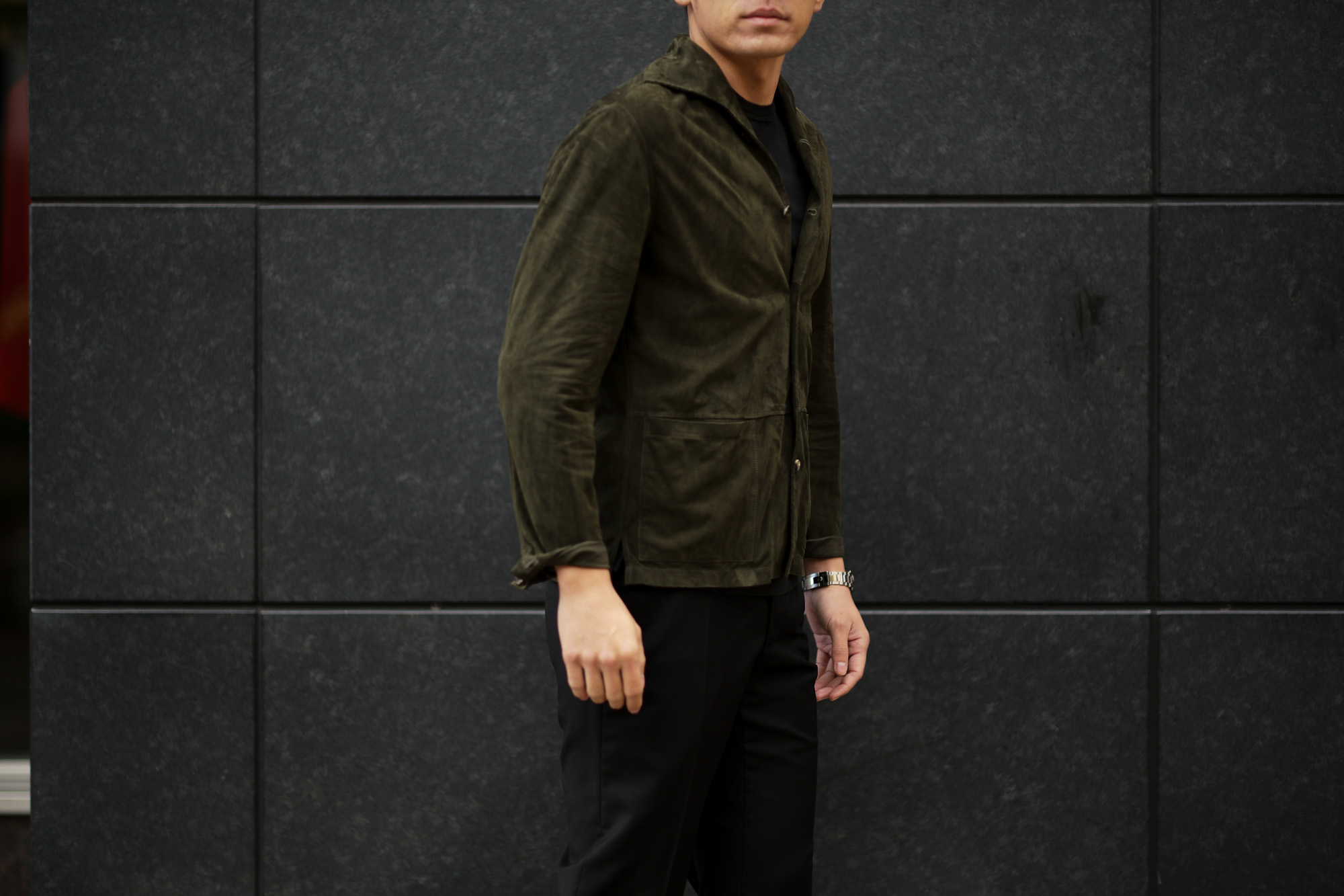 Alfredo Rifugio (アルフレード リフージオ) 20E326HM CAMOSCIO Summer Suede Leather Shirts サマースウェード レザーシャツ OLIVE(オリーブ) made in italy (イタリア製) 2020 春夏 【ご予約受付中】alfredorifujio アルフレードリフージオ 愛知 名古屋 Alto e Diritto アルト エ デリット alto e diritto アルトエデリット レザージャケット 素肌にレザー 42,44,46,48,50,52