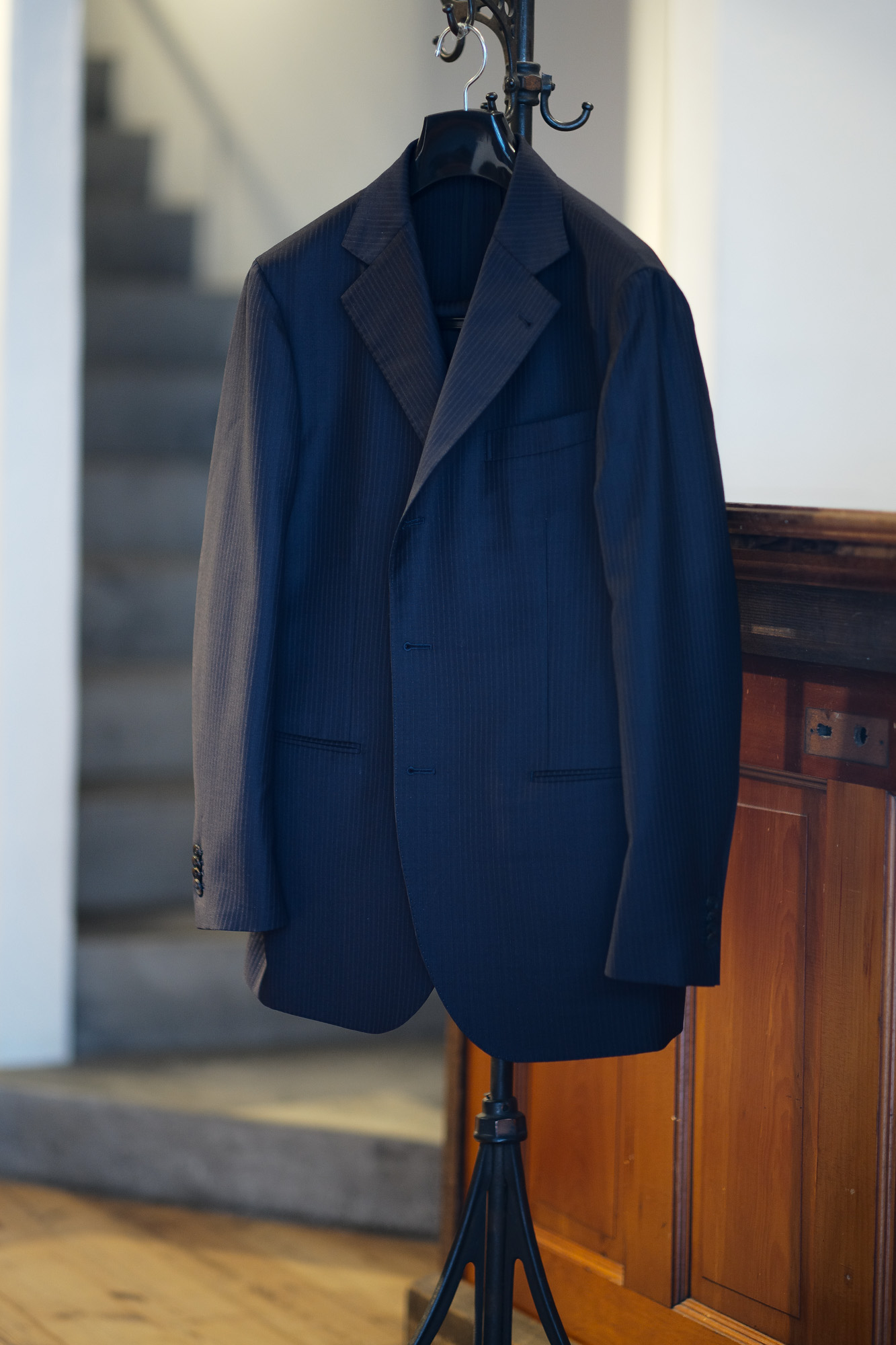 cuervo bopoha(クエルボ ヴァローナ) Sartoria Collection (サルトリア コレクション) Rooster (ルースター) Ermenegildo Zegna エルメネジルド・ゼニア シャドーストライプ スーツ DARK NAVY (ダークネイビー) MADE IN JAPAN (日本製) 2019 【オーダー分入荷】 愛知 名古屋 altoediritto アルトエデリット