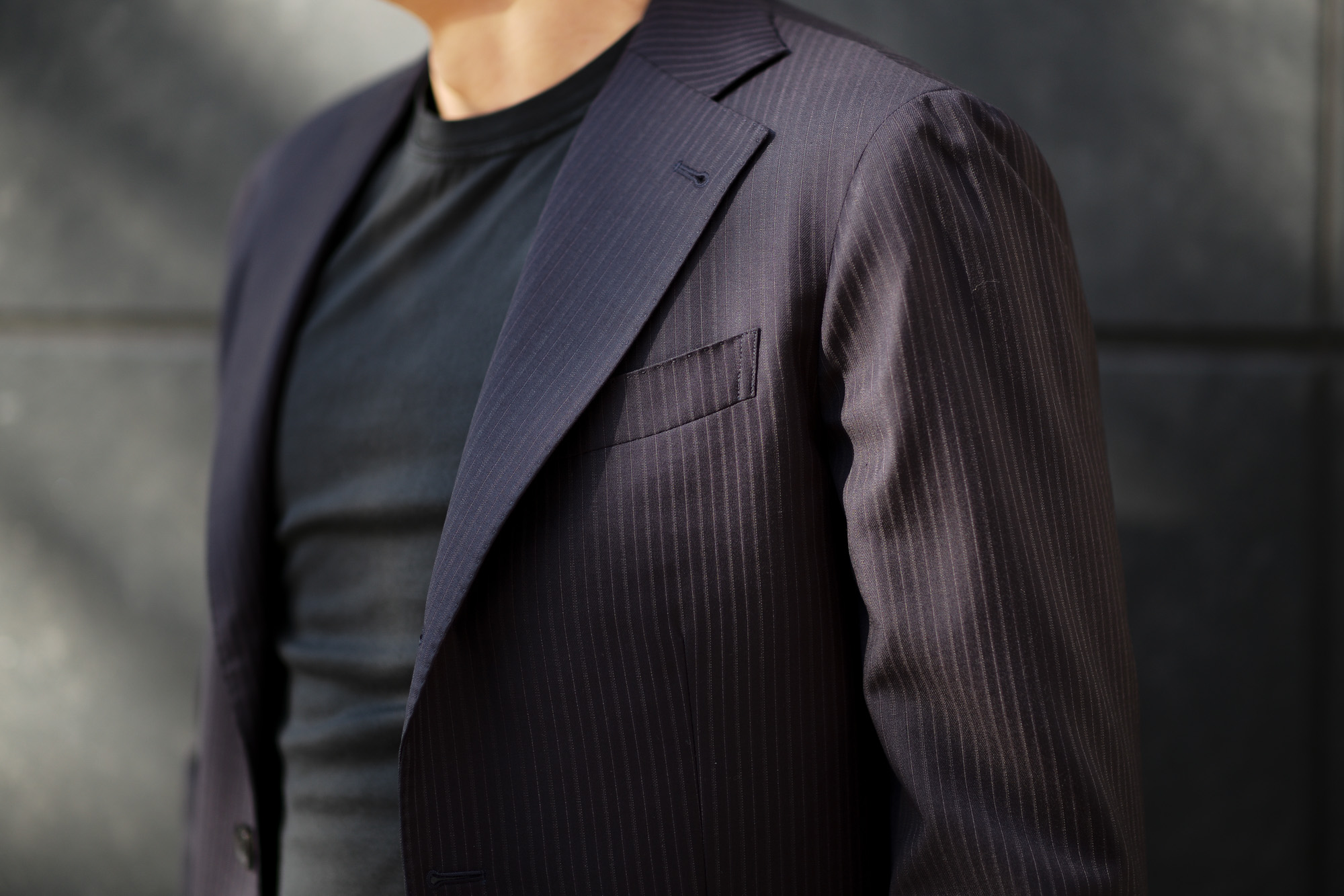 cuervo bopoha(クエルボ ヴァローナ) Sartoria Collection (サルトリア コレクション) Rooster (ルースター) Ermenegildo Zegna エルメネジルド・ゼニア シャドーストライプ スーツ DARK NAVY (ダークネイビー) MADE IN JAPAN (日本製) 2020 【ご予約受付中】 愛知 名古屋 altoediritto アルトエデリット