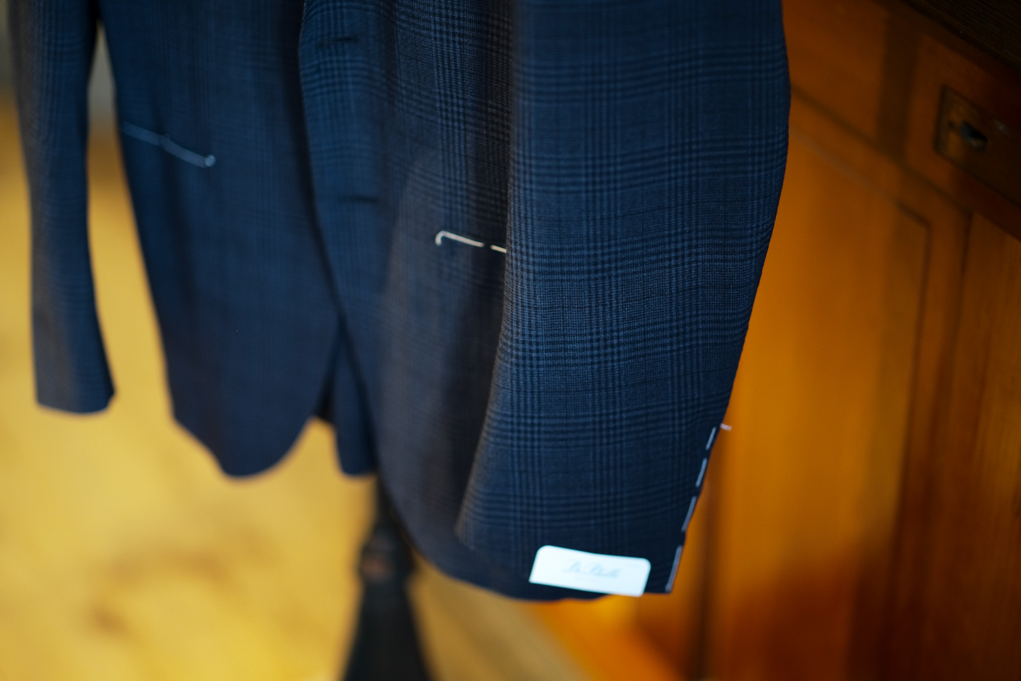 De Petrillo(デ ペトリロ) NUVOLA (ヌーボラ) ストレッチ シアサッカー グレンチェック ジャケット NAVY (ネイビー・454) Made in italy (イタリア製) 2020 春夏新作 デペトリロ 愛知 名古屋 altoediritto アルトエデリット